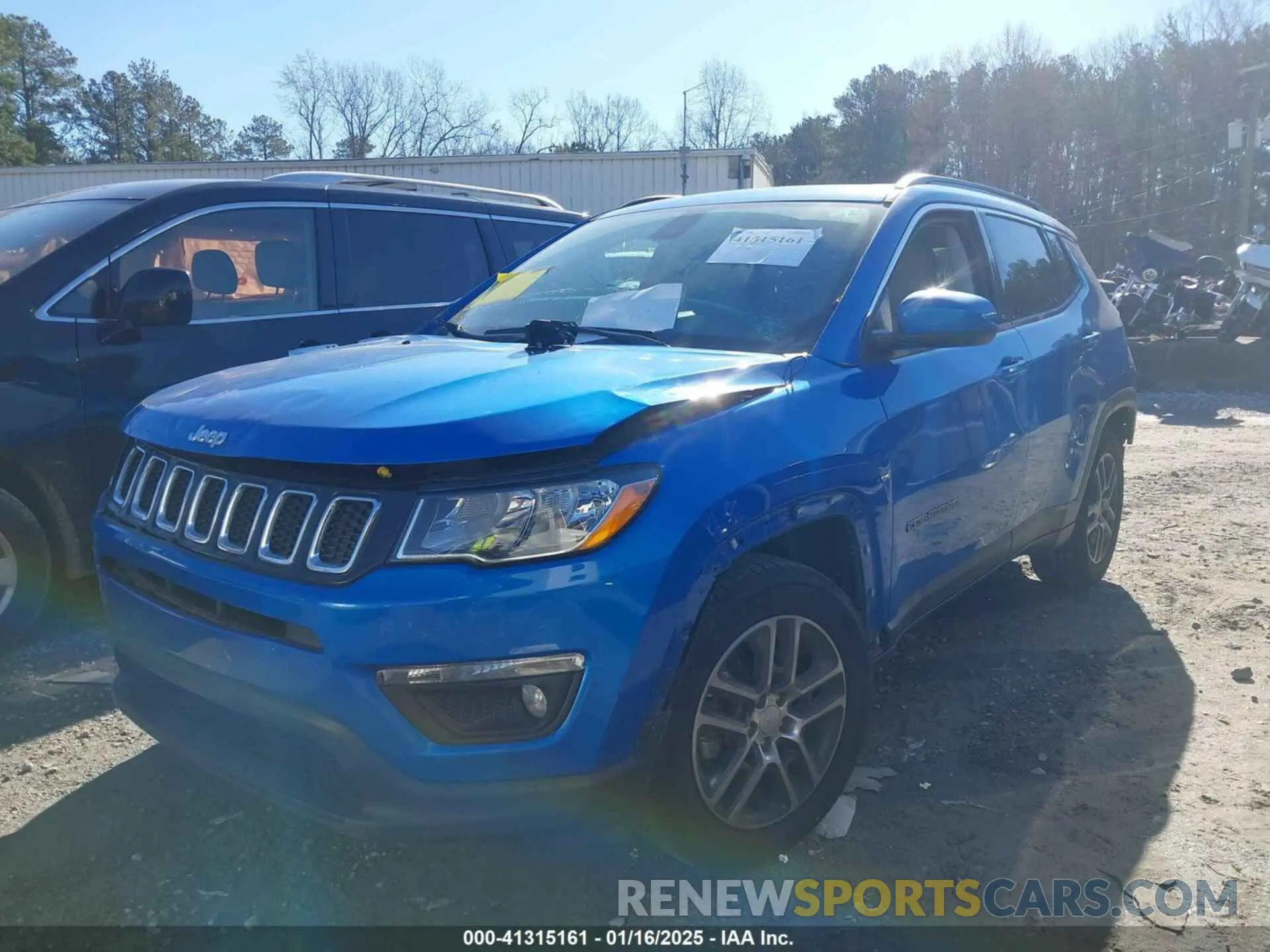 2 fotografías del automóvil dañado 3C4NJCBB6KT802481 JEEP COMPASS 2019