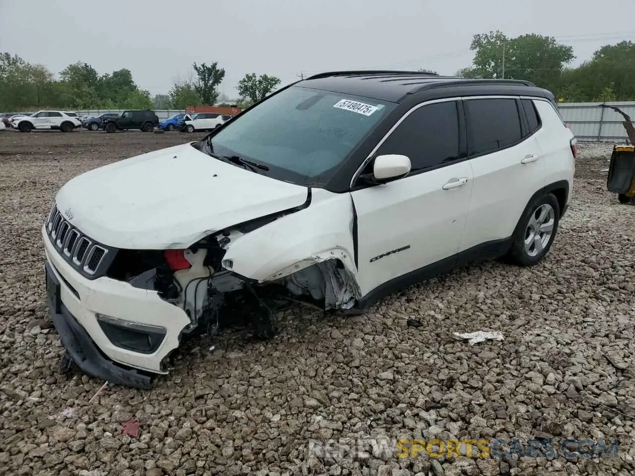 1 fotografías del automóvil dañado 3C4NJCBB6KT832595 JEEP COMPASS 2019