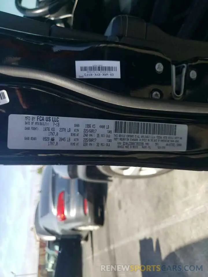 14 fotografías del automóvil dañado 3C4NJCBB8KT855599 JEEP COMPASS 2019
