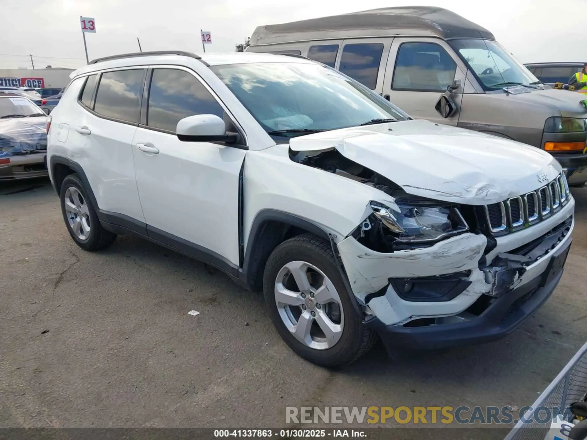 1 fotografías del automóvil dañado 3C4NJCBB9KT652558 JEEP COMPASS 2019