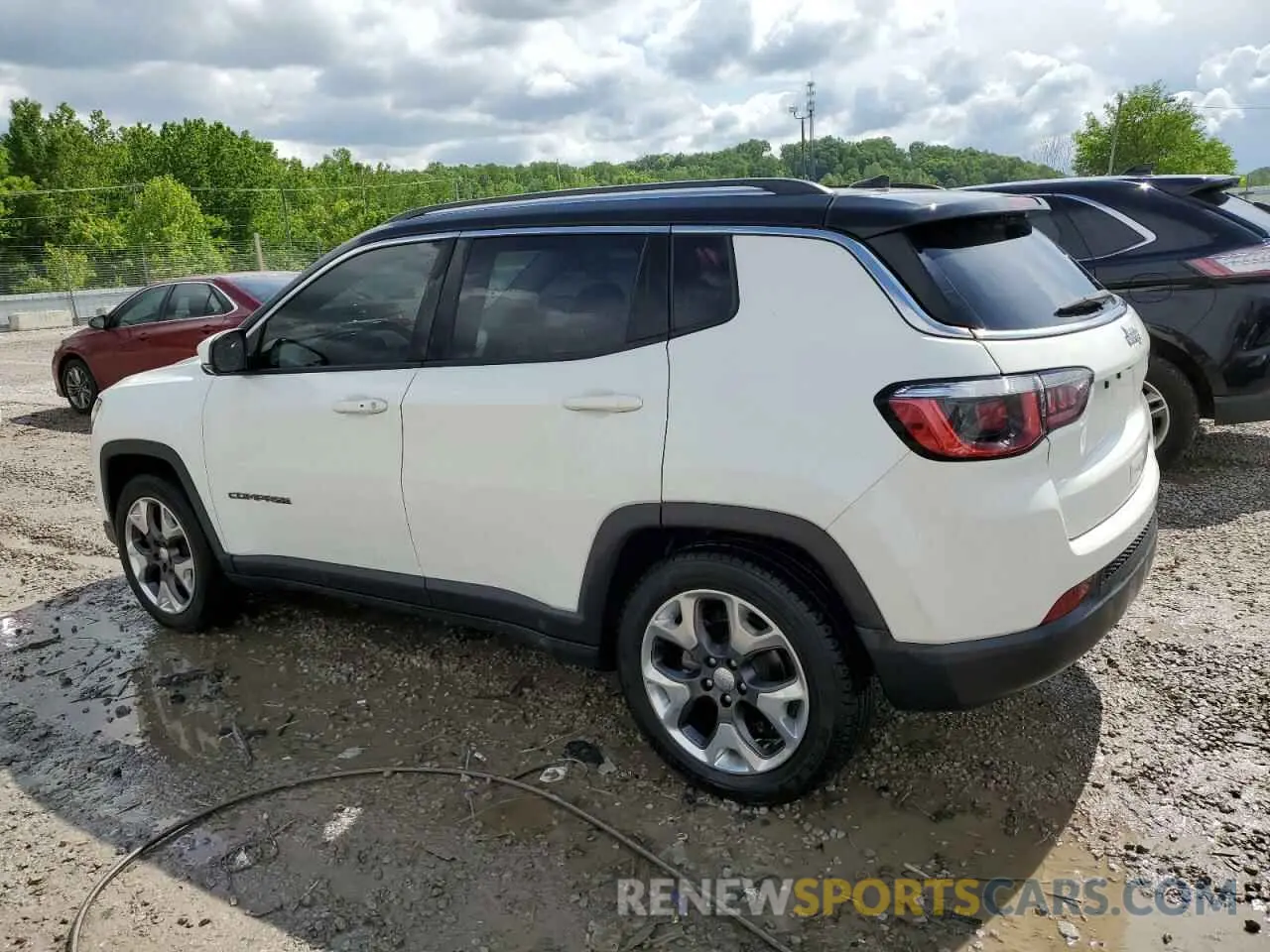 2 fotografías del automóvil dañado 3C4NJCCB4KT725818 JEEP COMPASS 2019