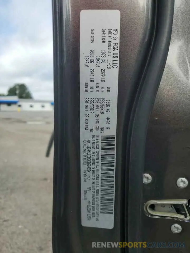 14 fotografías del automóvil dañado 3C4NJCCB8KT664554 JEEP COMPASS 2019