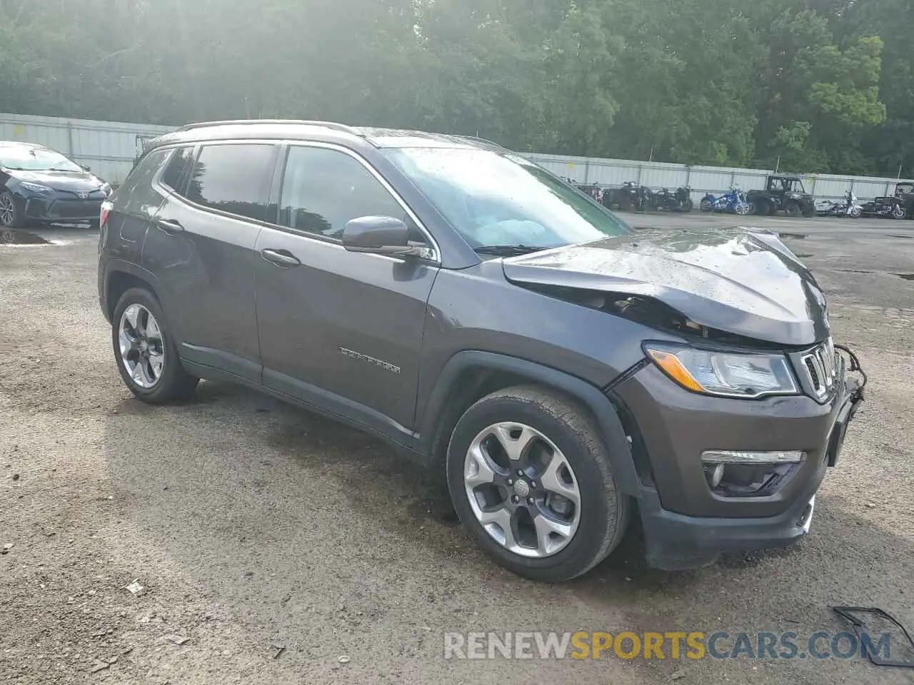 4 fotografías del automóvil dañado 3C4NJCCB8KT664554 JEEP COMPASS 2019