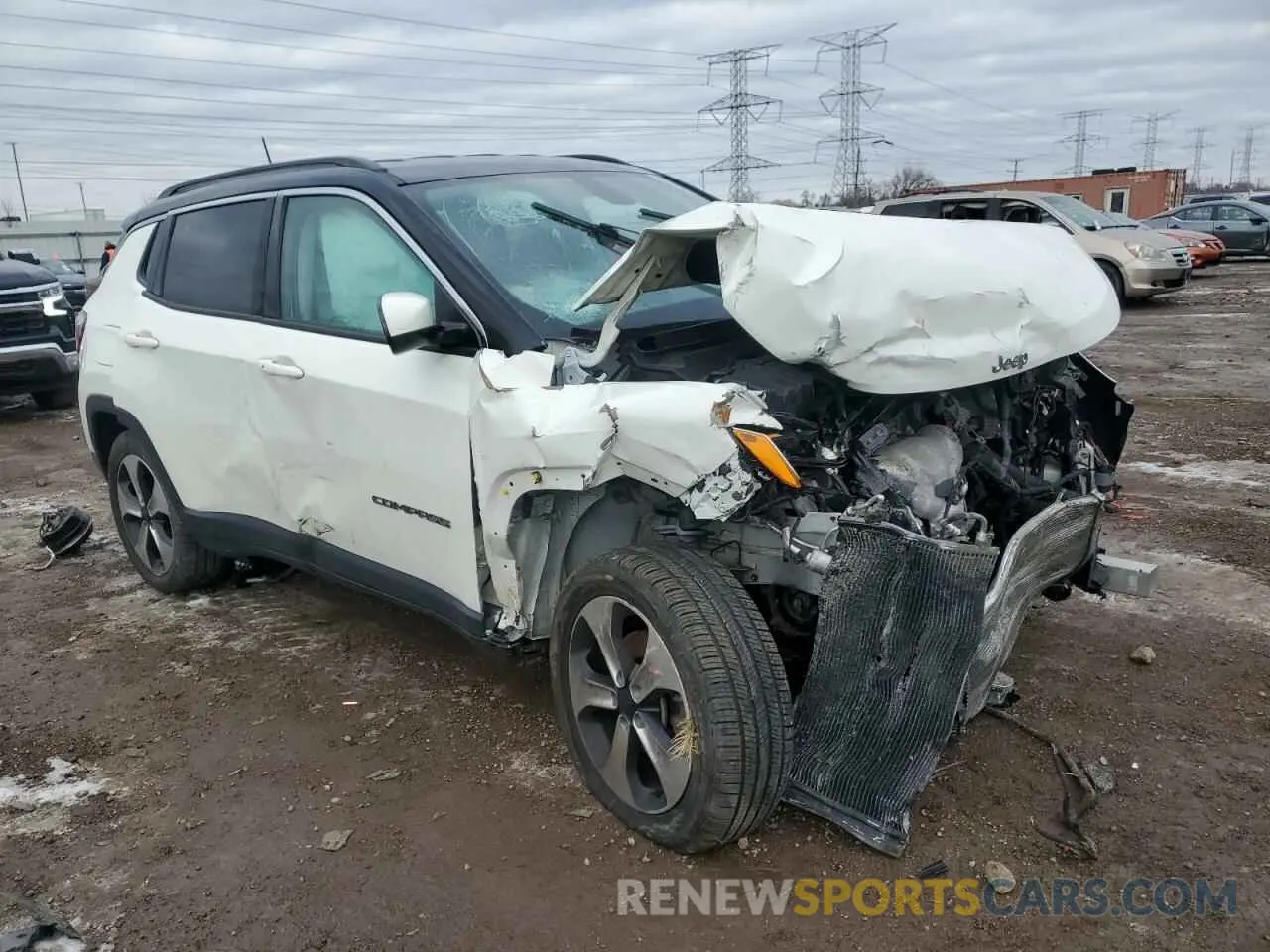 4 fotografías del automóvil dañado 3C4NJDBB2KT600968 JEEP COMPASS 2019