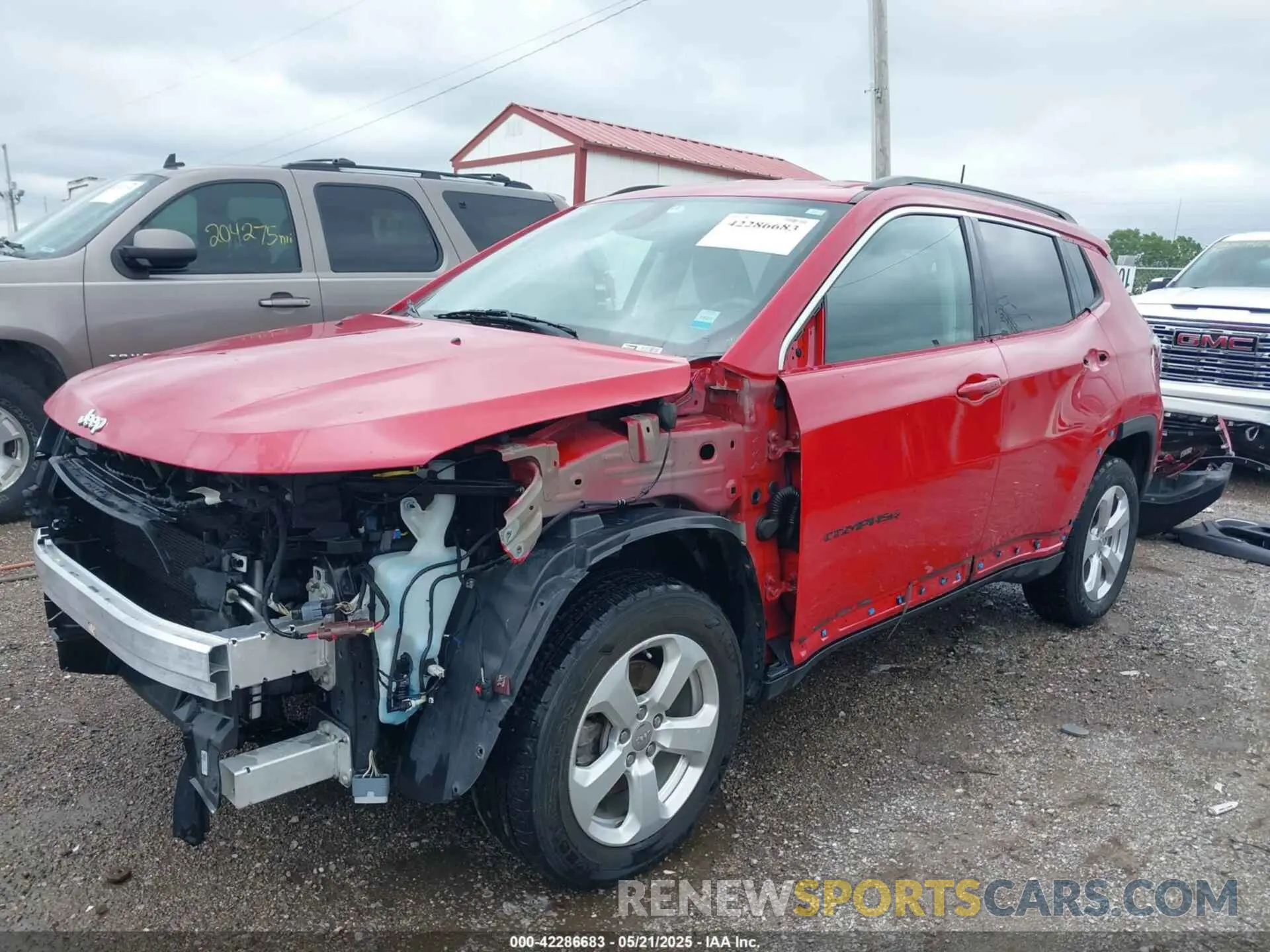2 fotografías del automóvil dañado 3C4NJDBB3KT595330 JEEP COMPASS 2019