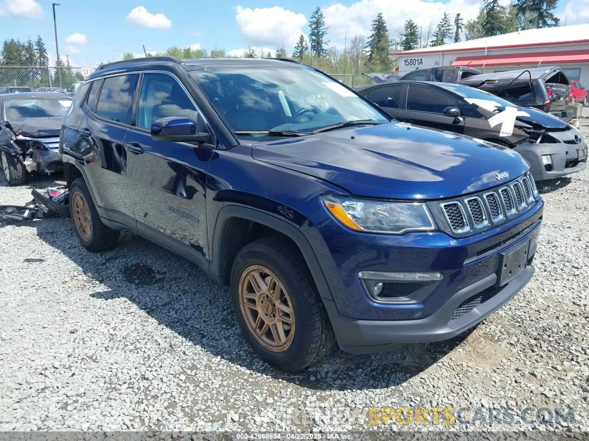 1 fotografías del automóvil dañado 3C4NJDBB3KT846931 JEEP COMPASS 2019