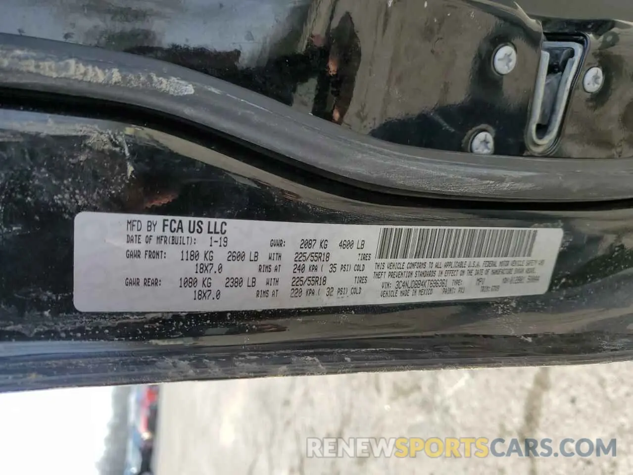 13 fotografías del automóvil dañado 3C4NJDBB4KT696361 JEEP COMPASS 2019