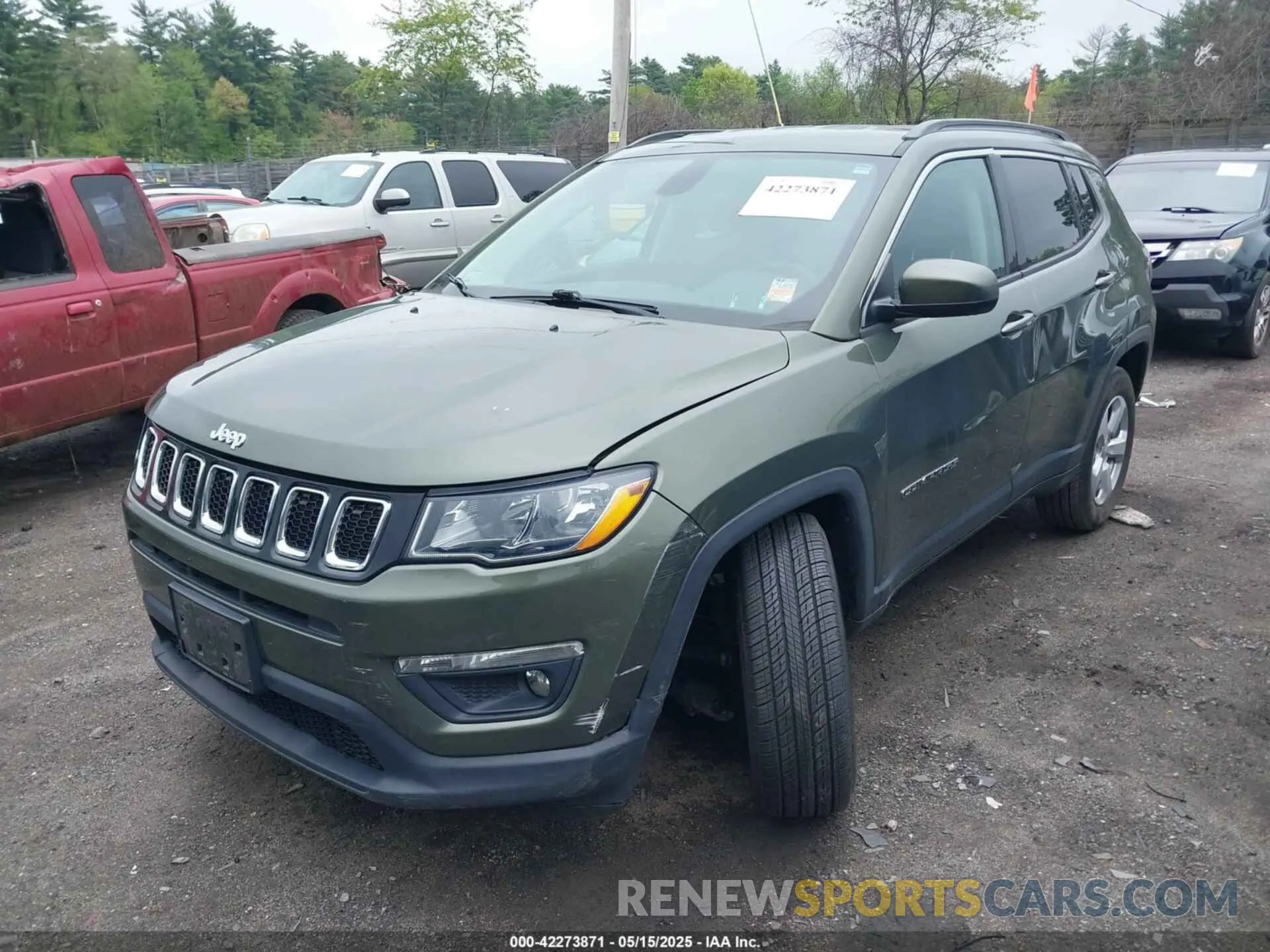 2 fotografías del automóvil dañado 3C4NJDBB8KT828747 JEEP COMPASS 2019