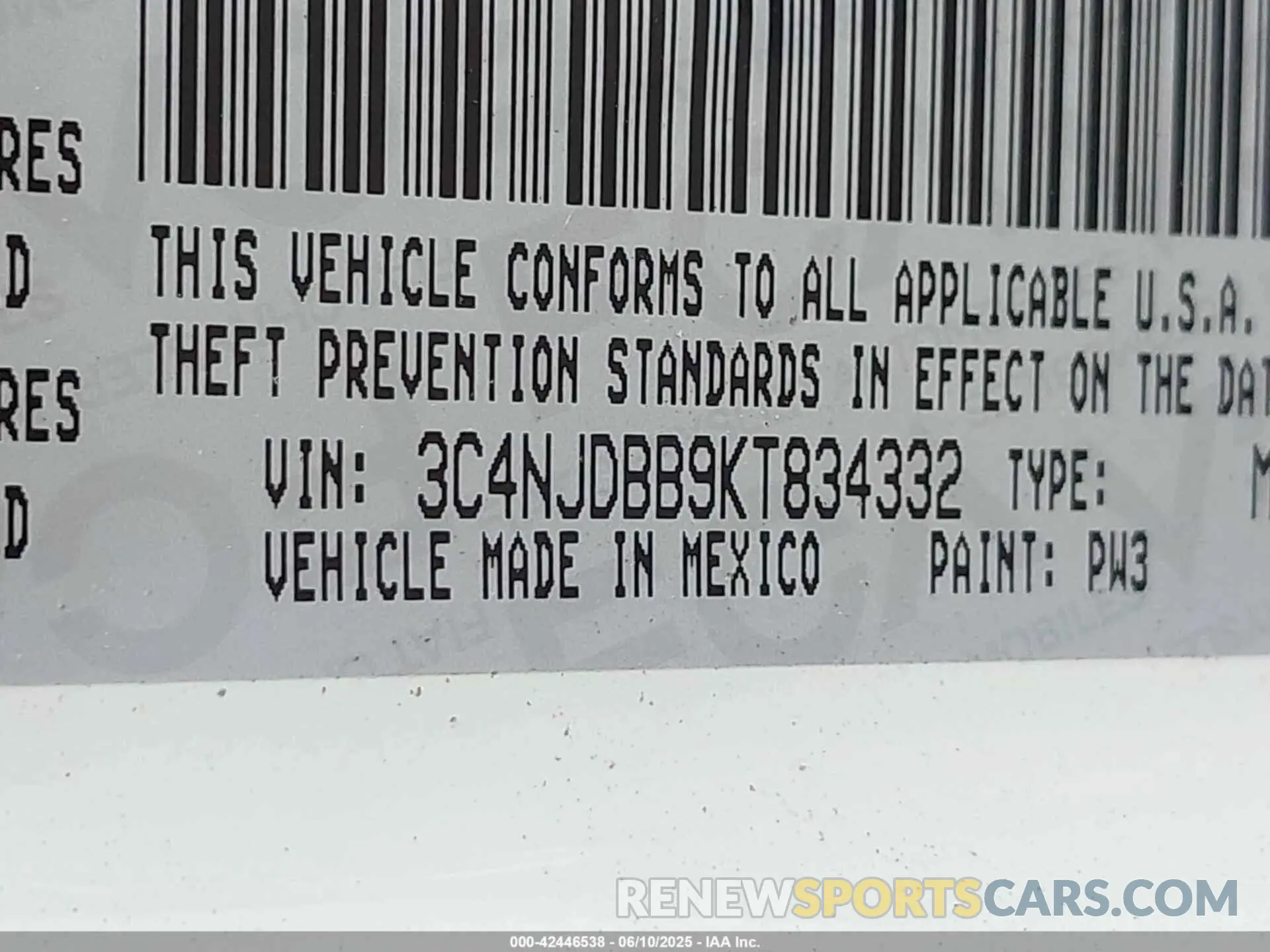 9 fotografías del automóvil dañado 3C4NJDBB9KT834332 JEEP COMPASS 2019