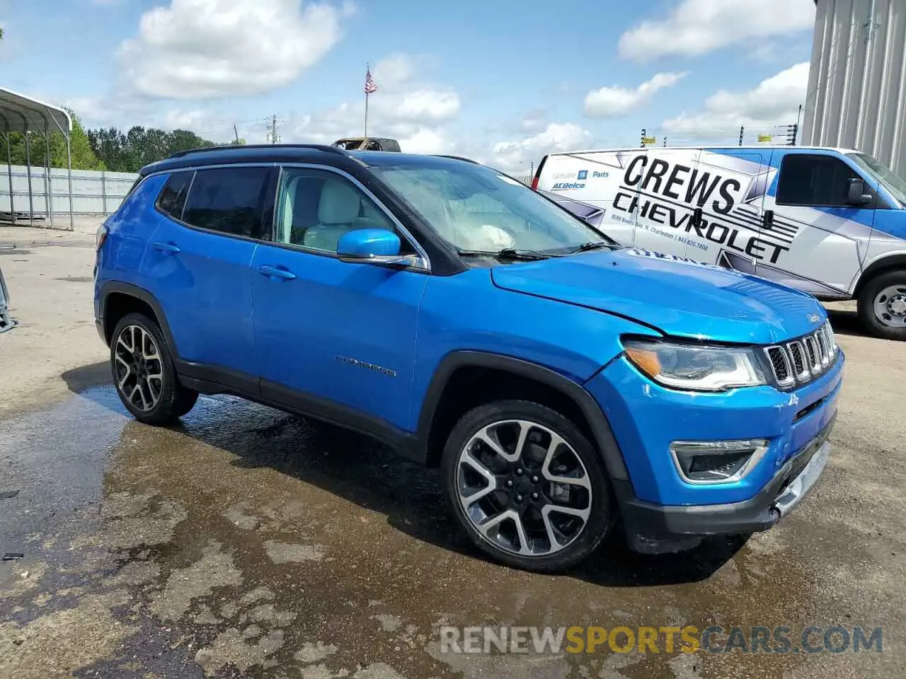 4 fotografías del automóvil dañado 3C4NJDCB3KT730837 JEEP COMPASS 2019
