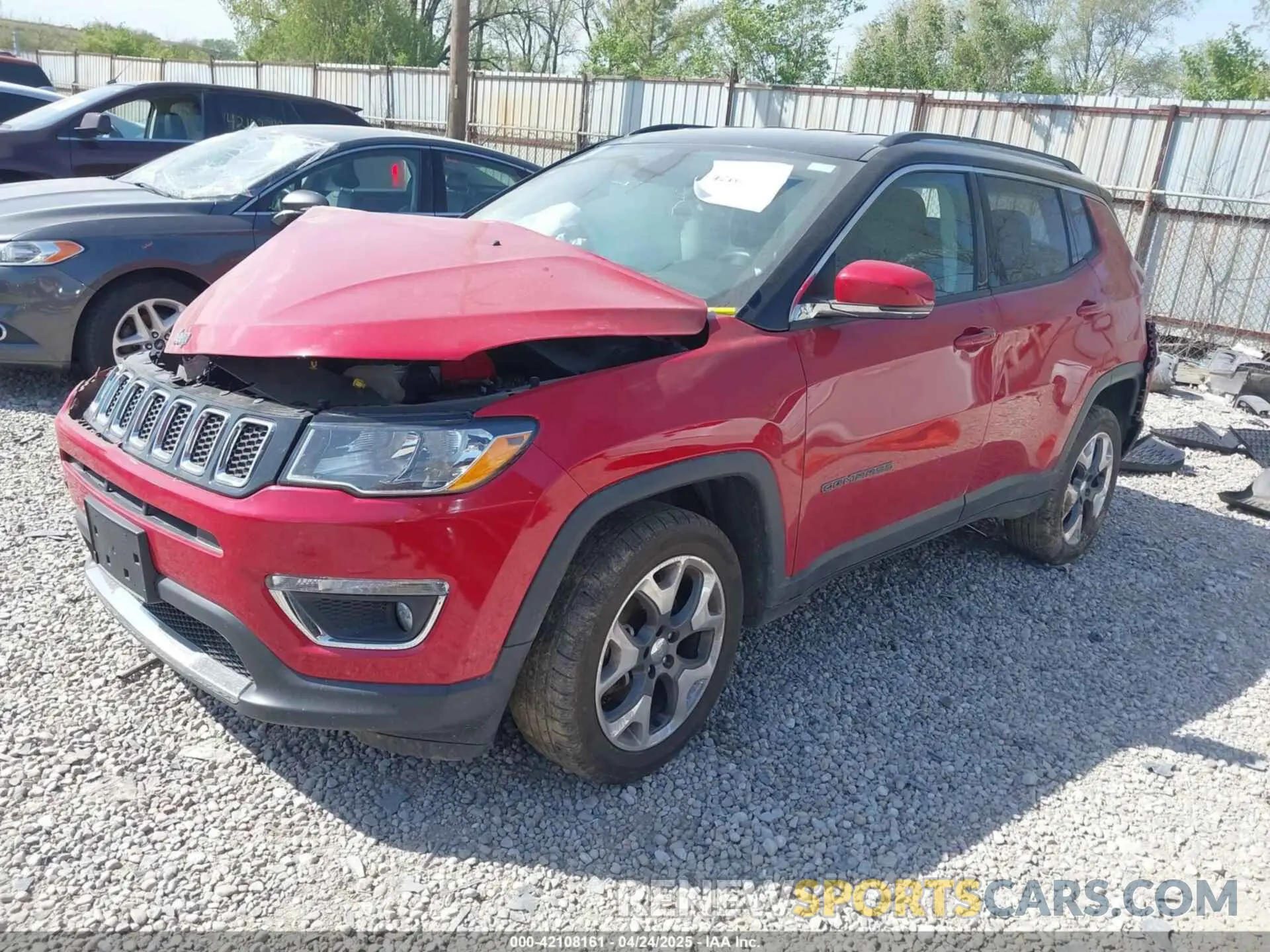 2 fotografías del automóvil dañado 3C4NJDCB7KT596110 JEEP COMPASS 2019