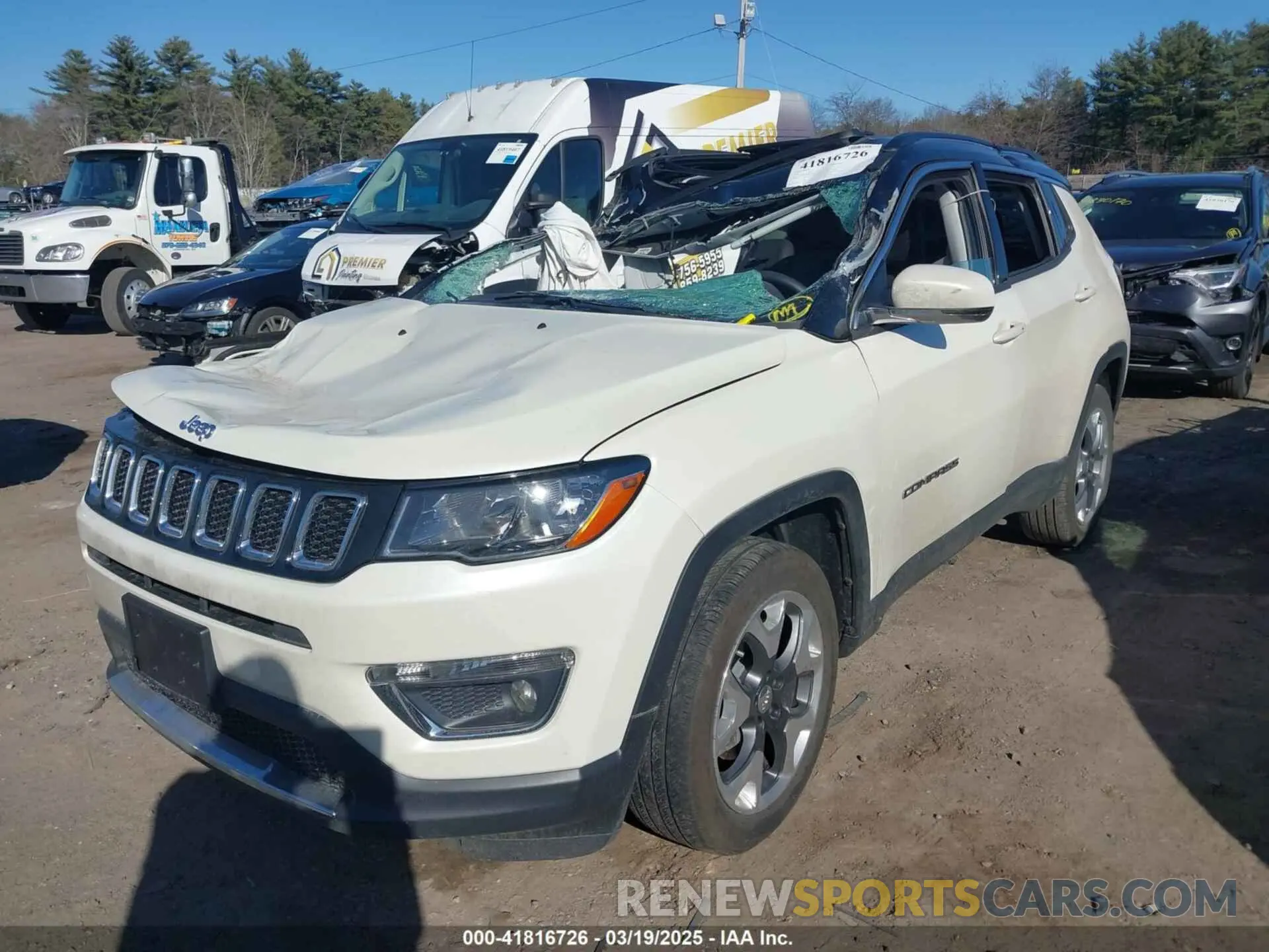 2 fotografías del automóvil dañado 3C4NJDCB8KT594382 JEEP COMPASS 2019