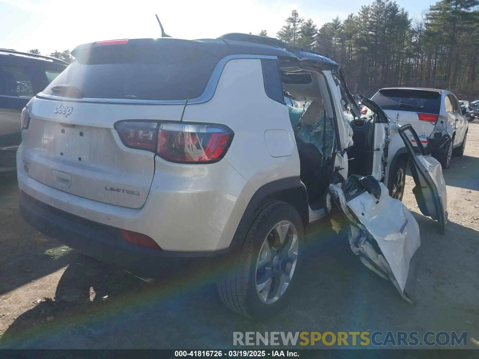 4 fotografías del automóvil dañado 3C4NJDCB8KT594382 JEEP COMPASS 2019