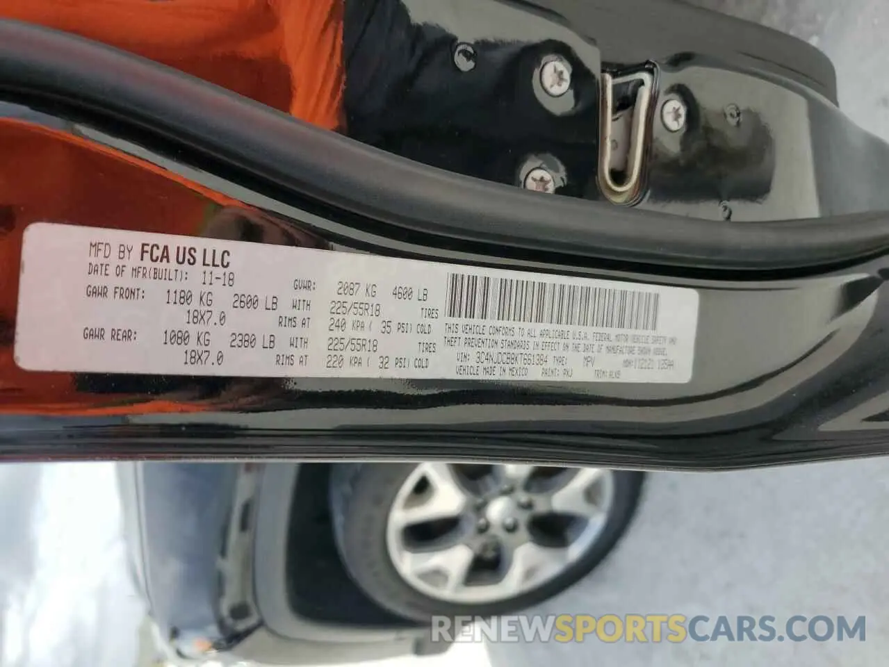 13 fotografías del automóvil dañado 3C4NJDCB8KT661384 JEEP COMPASS 2019