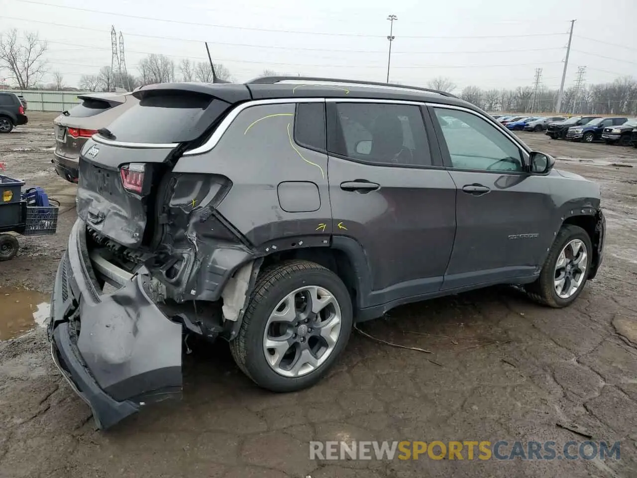 3 fotografías del automóvil dañado 3C4NJDCB9KT817707 JEEP COMPASS 2019