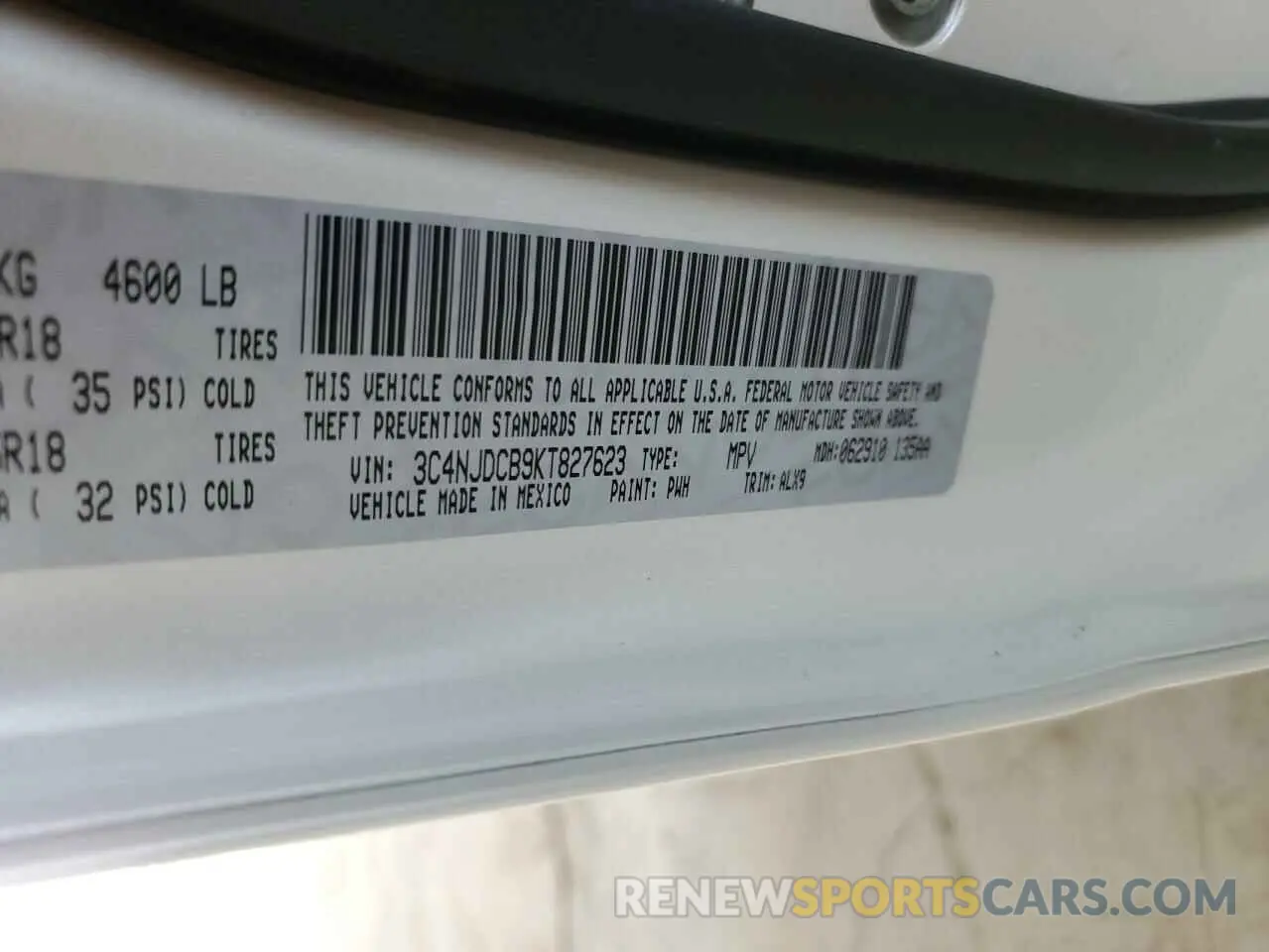 13 fotografías del automóvil dañado 3C4NJDCB9KT827623 JEEP COMPASS 2019