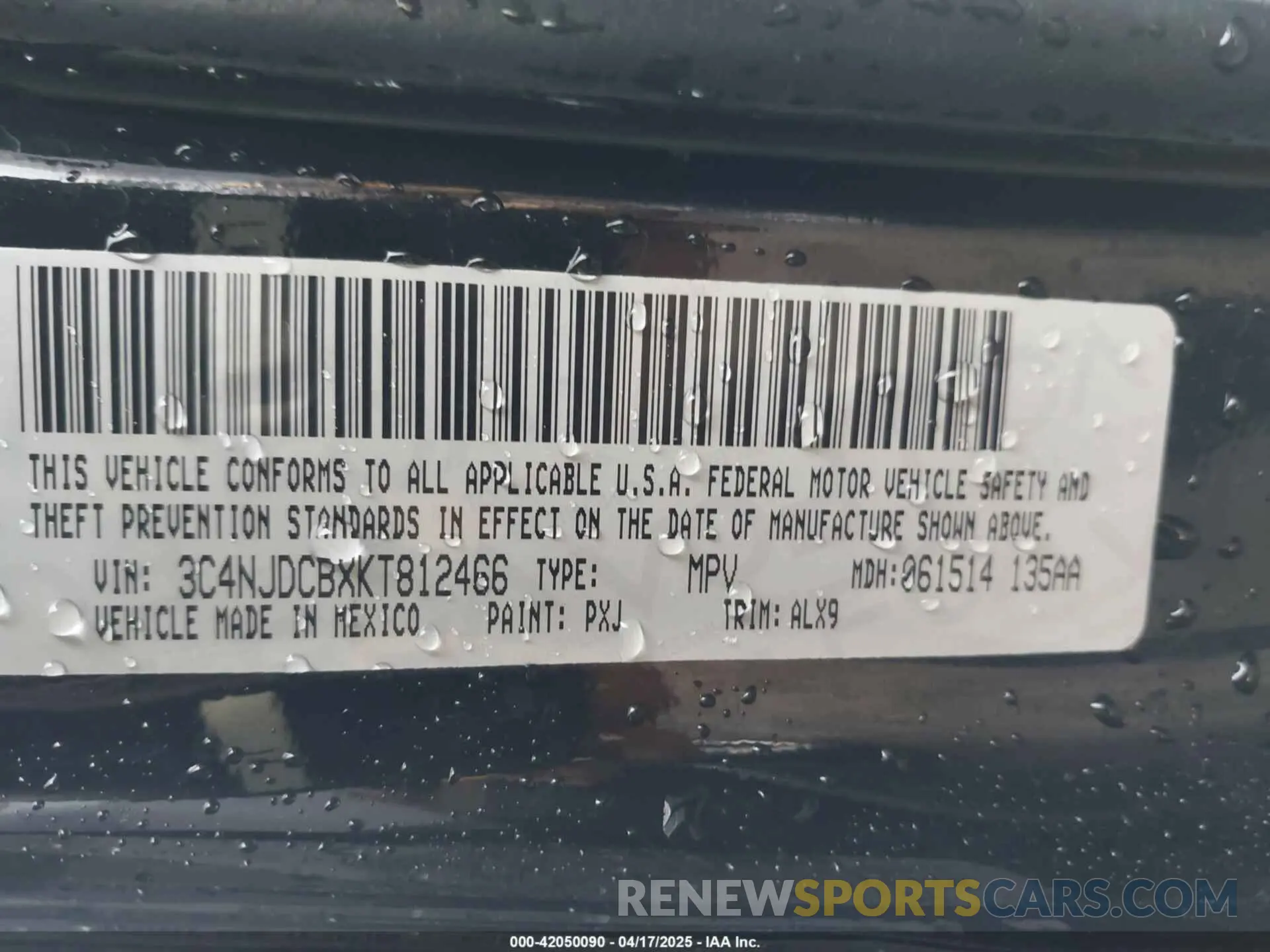 9 fotografías del automóvil dañado 3C4NJDCBXKT812466 JEEP COMPASS 2019