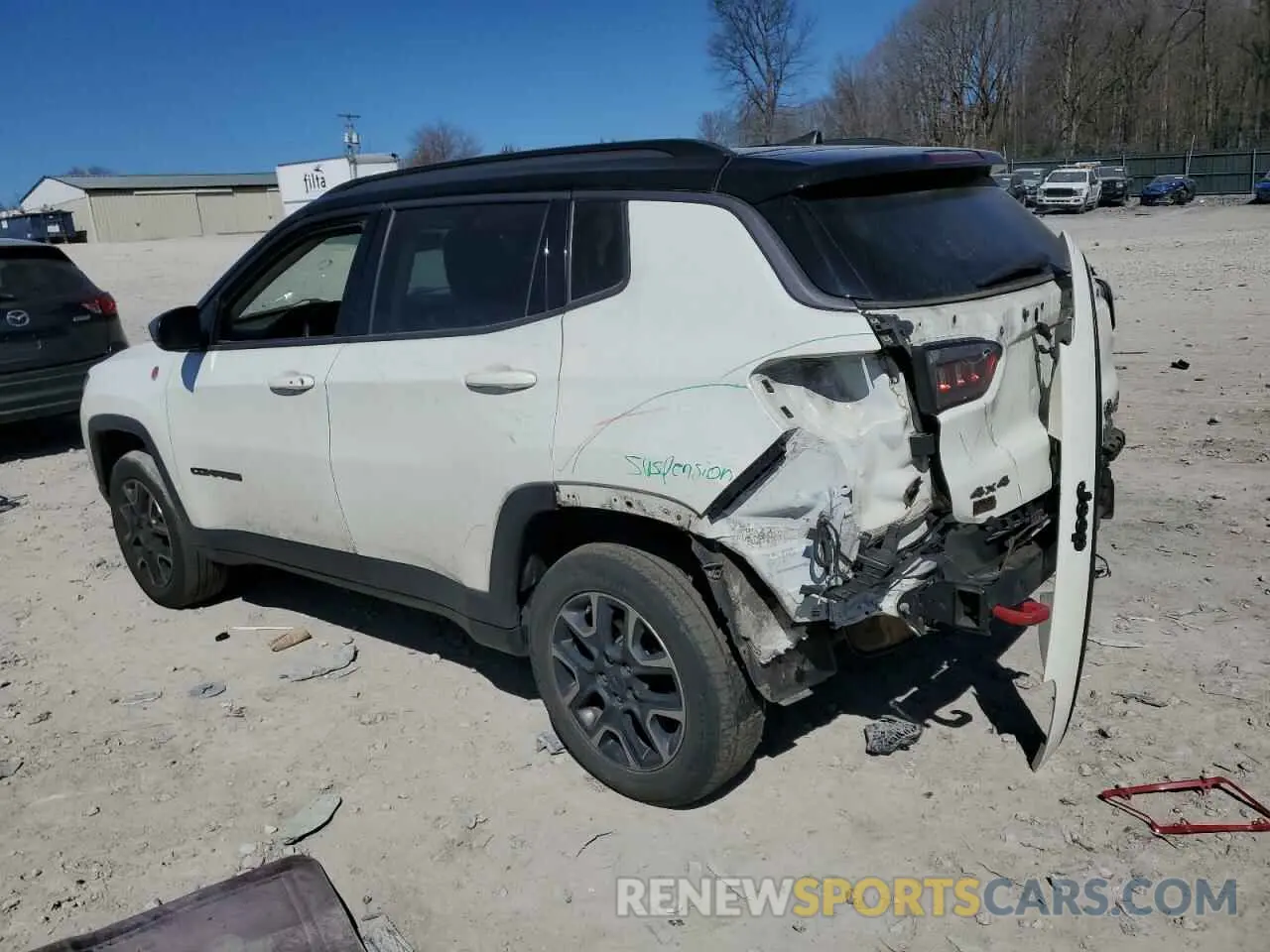 2 fotografías del automóvil dañado 3C4NJDDB8KT721453 JEEP COMPASS 2019
