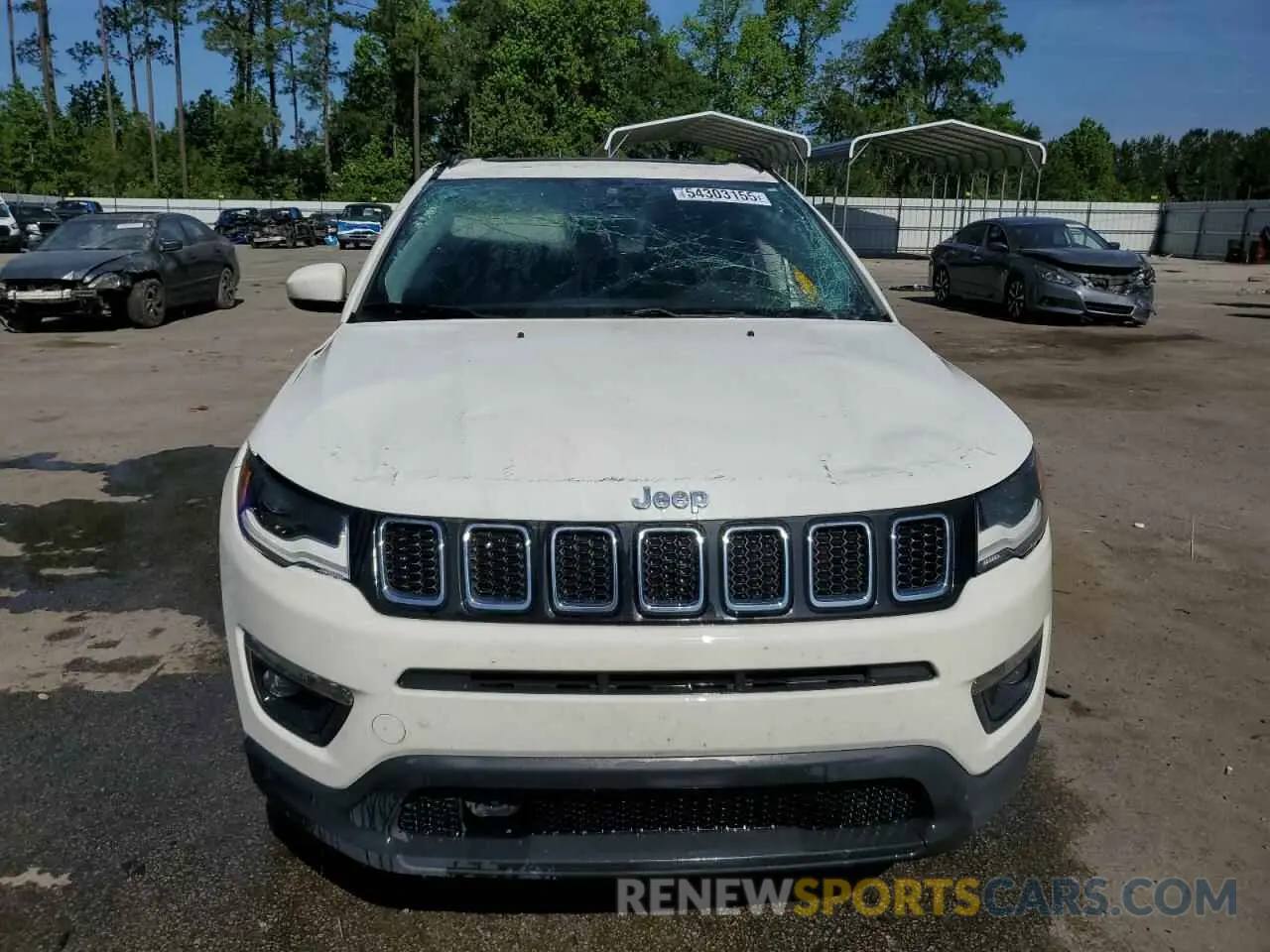 5 fotografías del automóvil dañado 3C4NJCBB8LT257269 JEEP COMPASS 2020