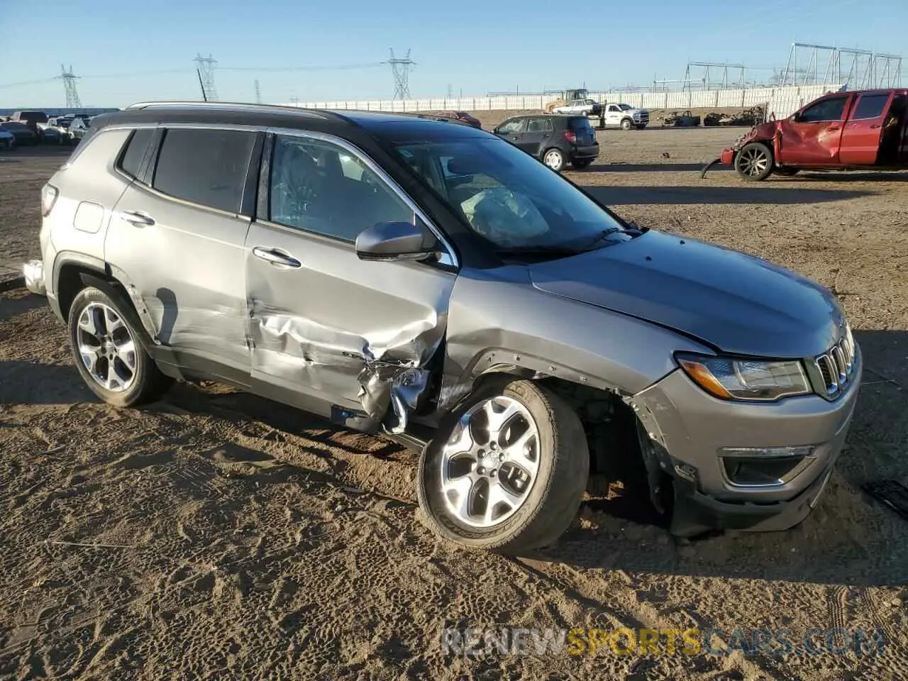 4 fotografías del automóvil dañado 3C4NJCCB4LT105312 JEEP COMPASS 2020