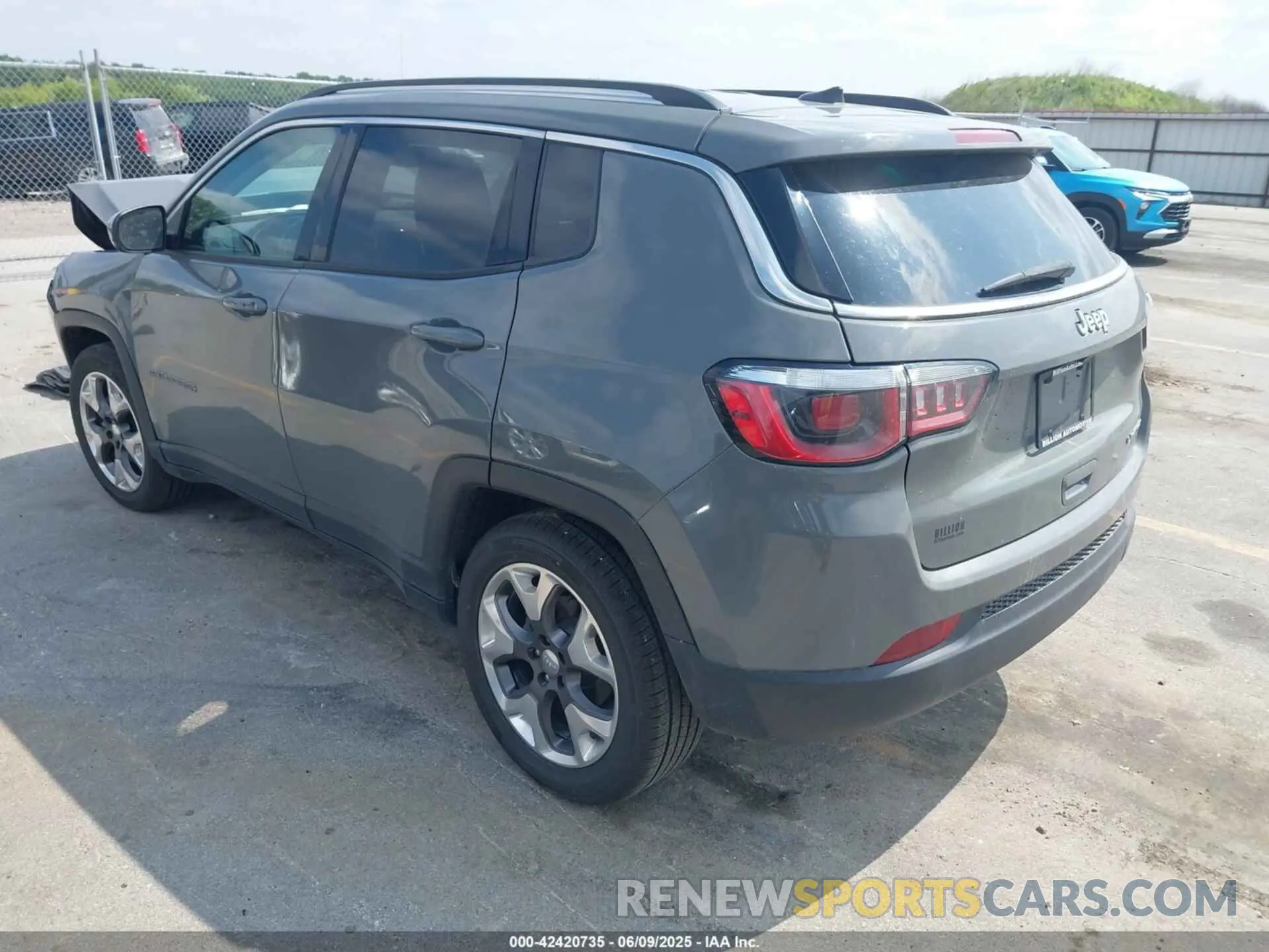 3 fotografías del automóvil dañado 3C4NJCCB8LT128866 JEEP COMPASS 2020