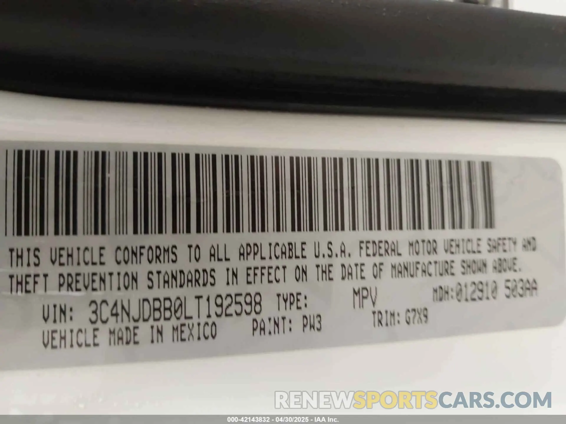 9 fotografías del automóvil dañado 3C4NJDBB0LT192598 JEEP COMPASS 2020