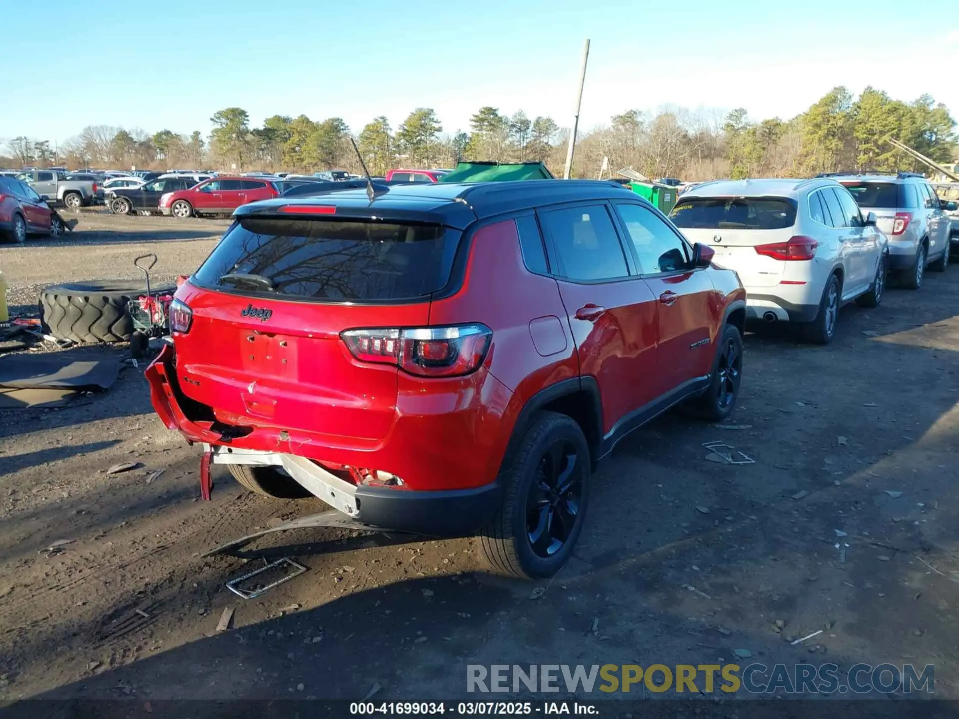 4 fotografías del automóvil dañado 3C4NJDBB5LT149875 JEEP COMPASS 2020