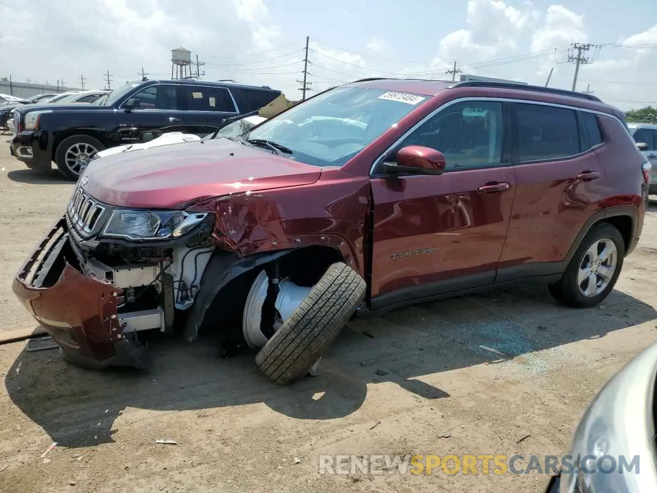 1 fotografías del automóvil dañado 3C4NJDBB7LT165222 JEEP COMPASS 2020