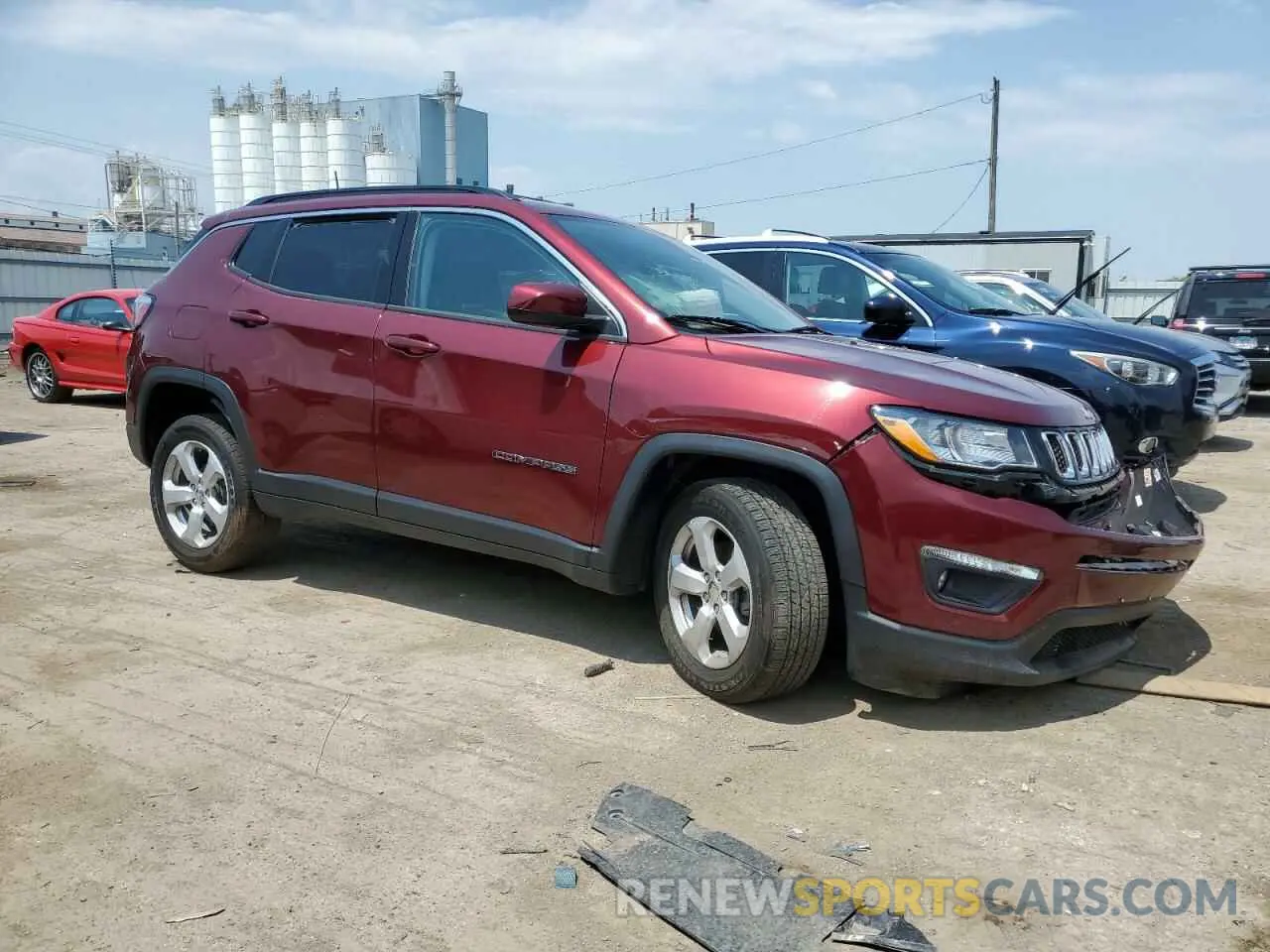 4 fotografías del automóvil dañado 3C4NJDBB7LT165222 JEEP COMPASS 2020