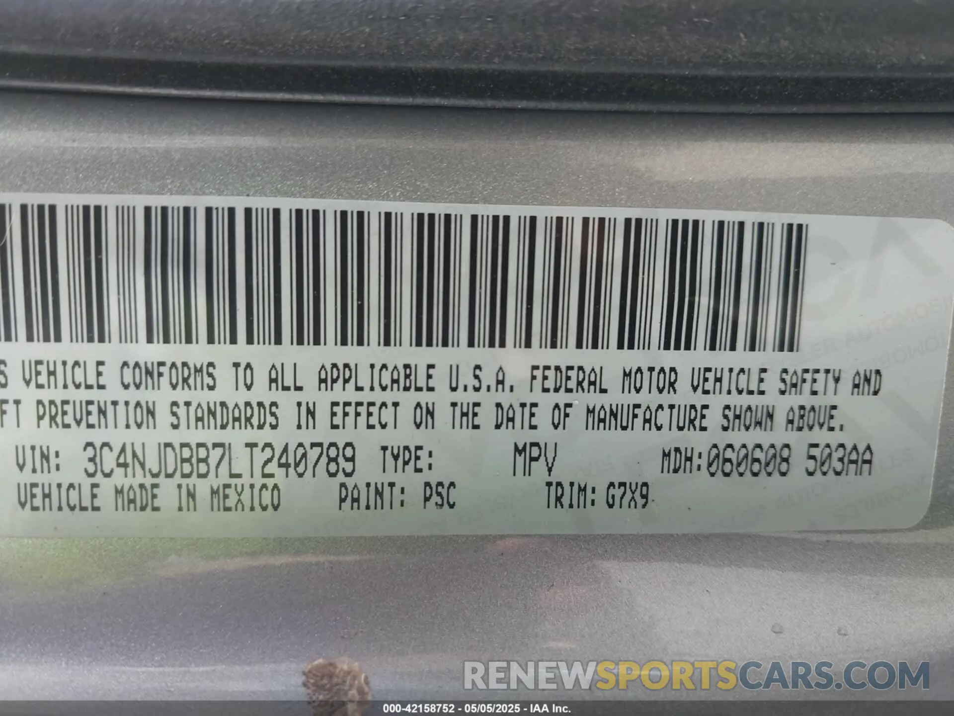 9 fotografías del automóvil dañado 3C4NJDBB7LT240789 JEEP COMPASS 2020