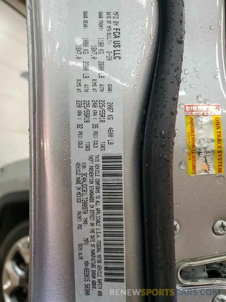 13 fotografías del automóvil dañado 3C4NJDCB1LT208970 JEEP COMPASS 2020
