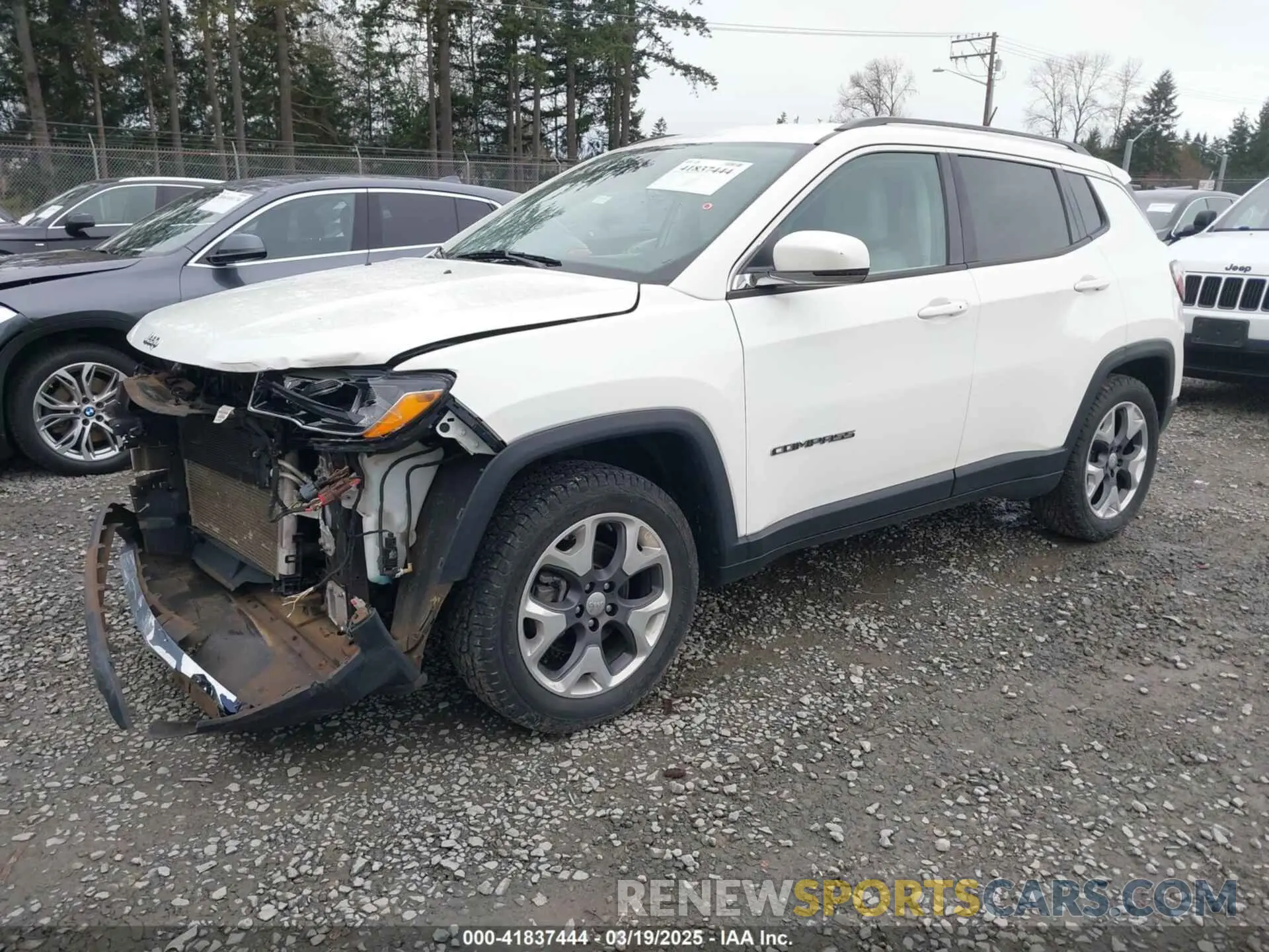 2 fotografías del automóvil dañado 3C4NJDCB5LT153584 JEEP COMPASS 2020