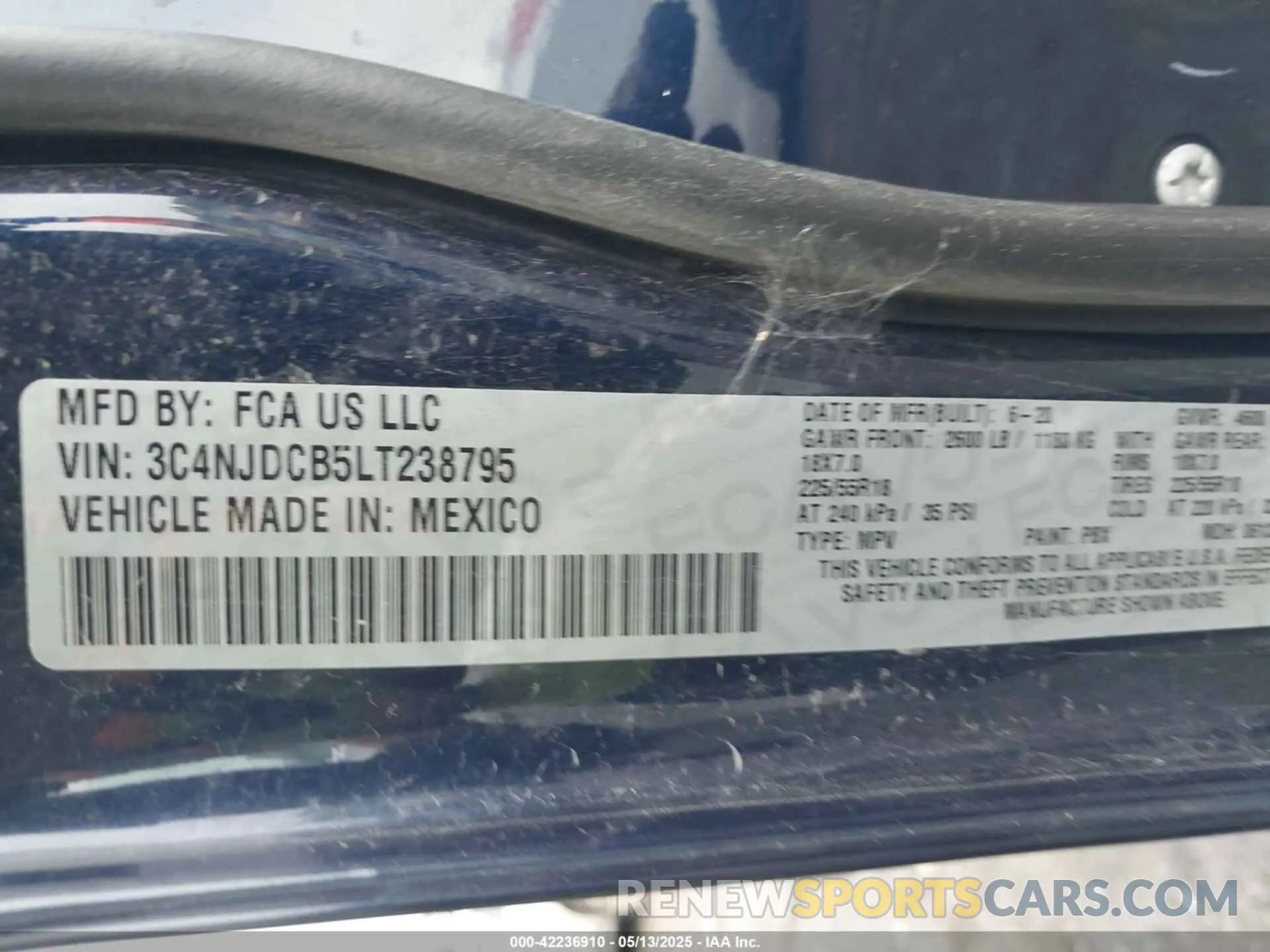 9 fotografías del automóvil dañado 3C4NJDCB5LT238795 JEEP COMPASS 2020