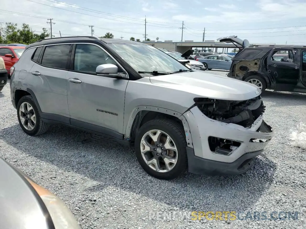 4 fotografías del automóvil dañado 3C4NJDCB7LT146233 JEEP COMPASS 2020
