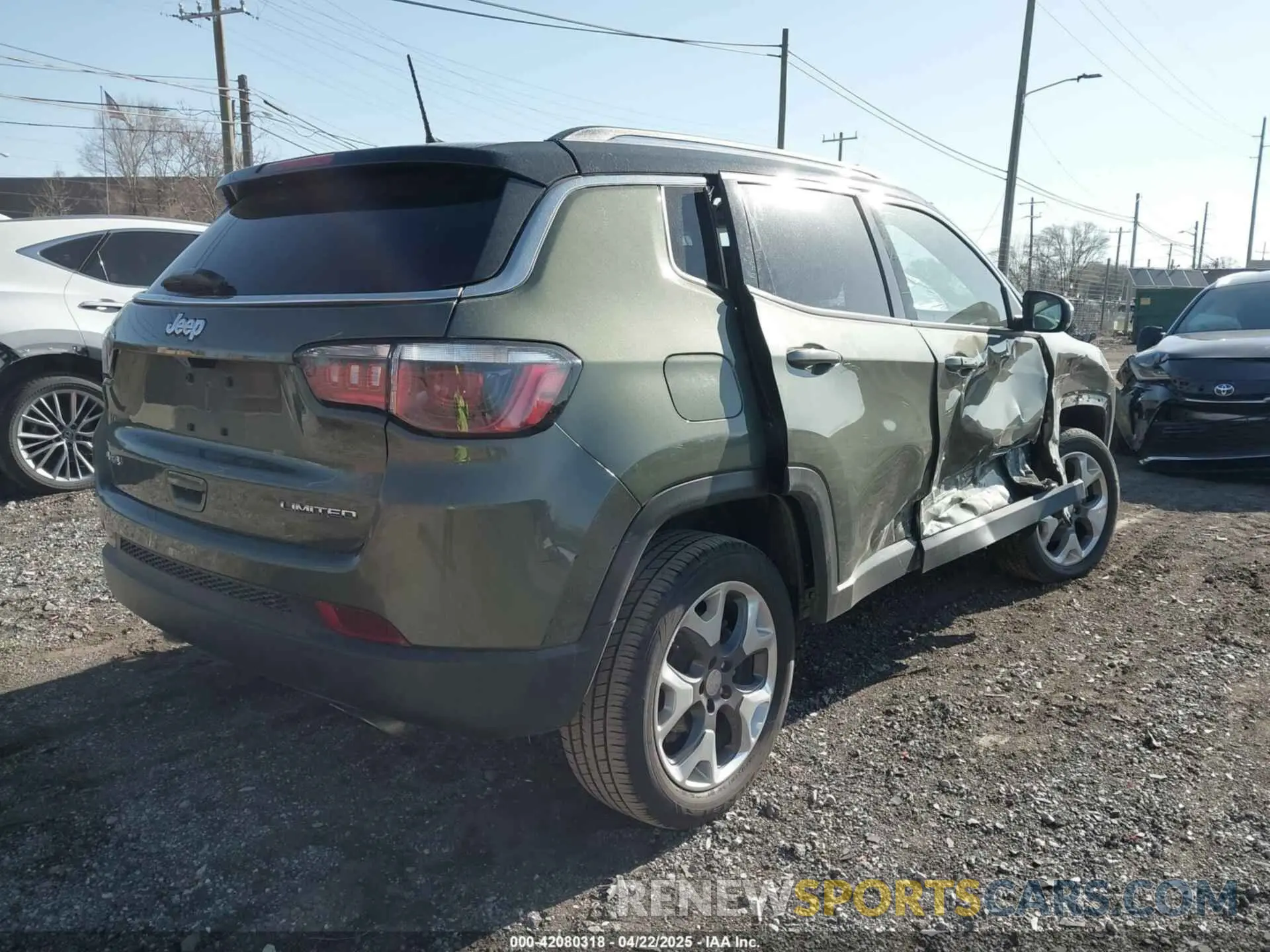 4 fotografías del automóvil dañado 3C4NJDCB8LT146337 JEEP COMPASS 2020