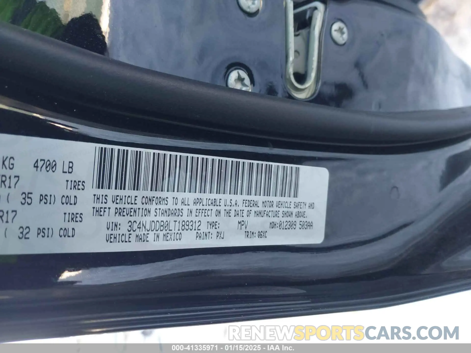 9 fotografías del automóvil dañado 3C4NJDDB0LT189312 JEEP COMPASS 2020