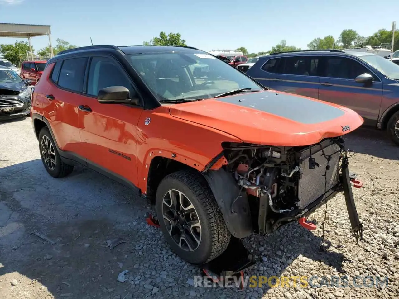 4 fotografías del automóvil dañado 3C4NJDDB2LT108889 JEEP COMPASS 2020