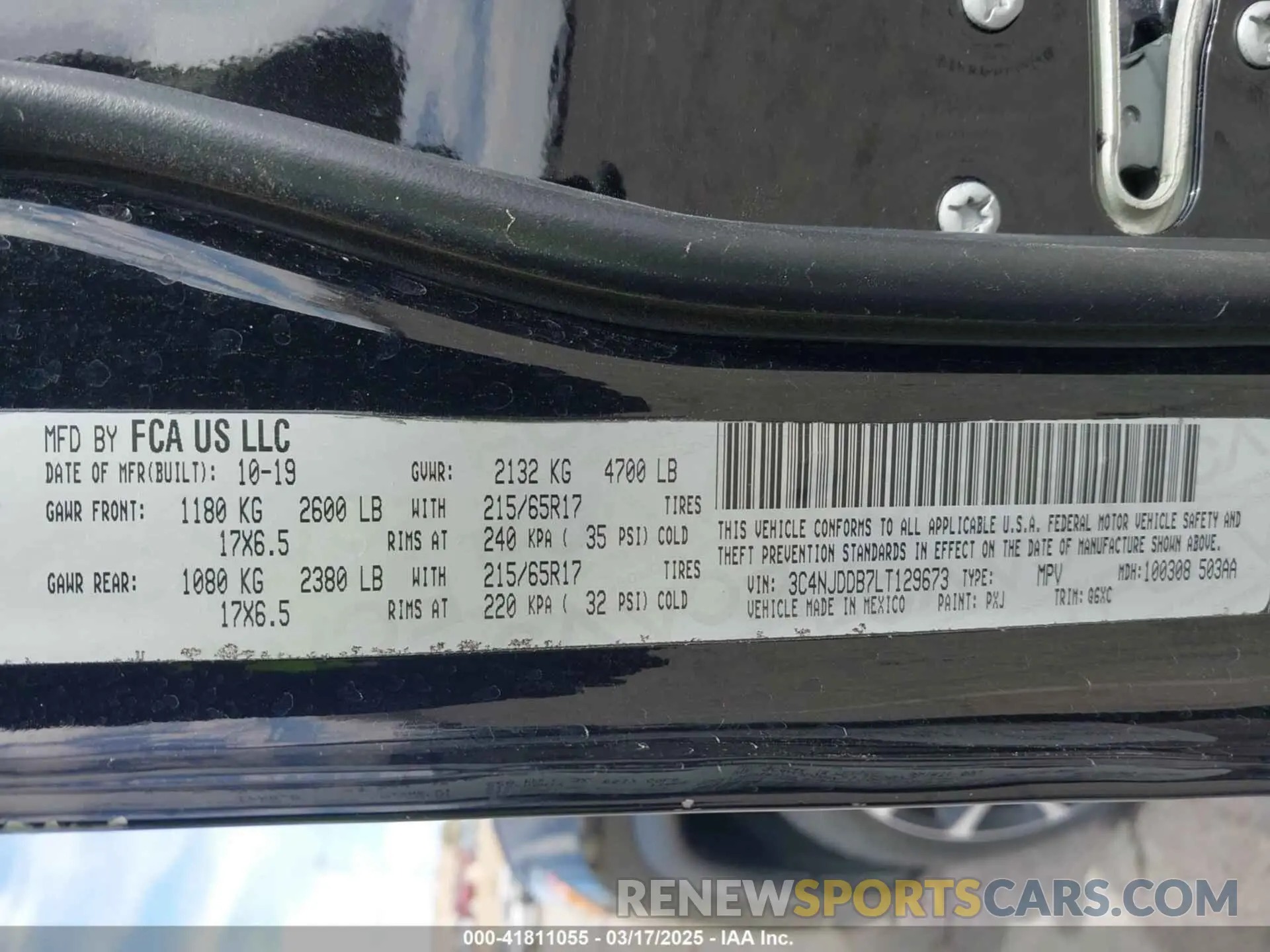 9 fotografías del automóvil dañado 3C4NJDDB7LT129673 JEEP COMPASS 2020