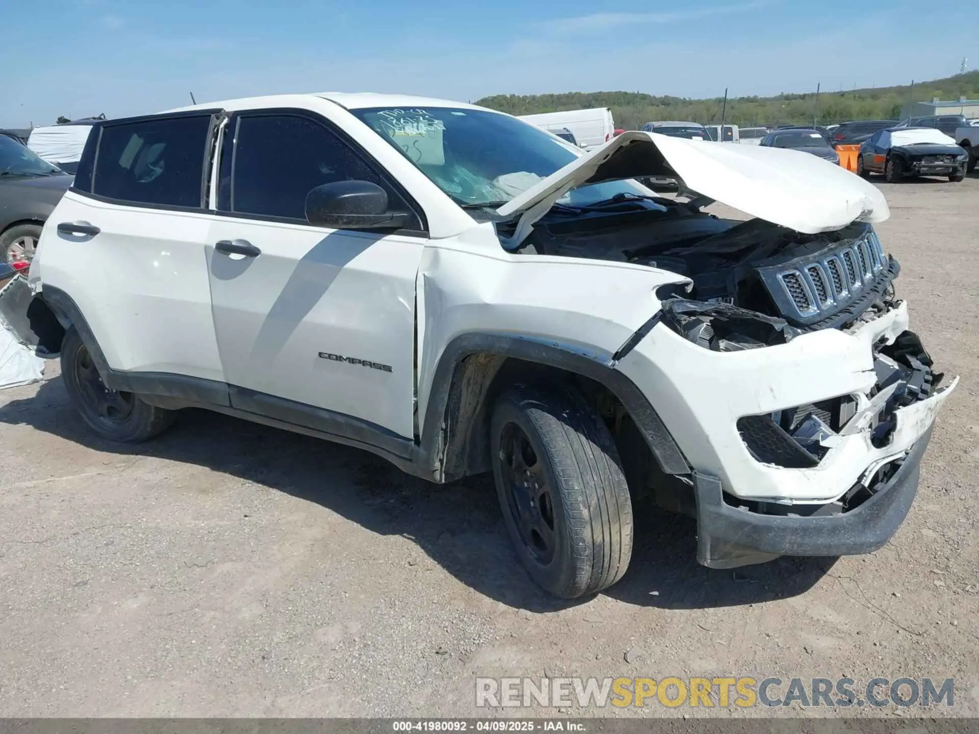 1 fotografías del automóvil dañado 3C4NJCAB1MT560381 JEEP COMPASS 2021