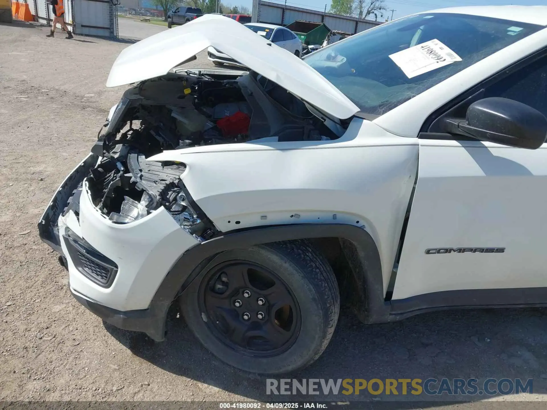 6 fotografías del automóvil dañado 3C4NJCAB1MT560381 JEEP COMPASS 2021