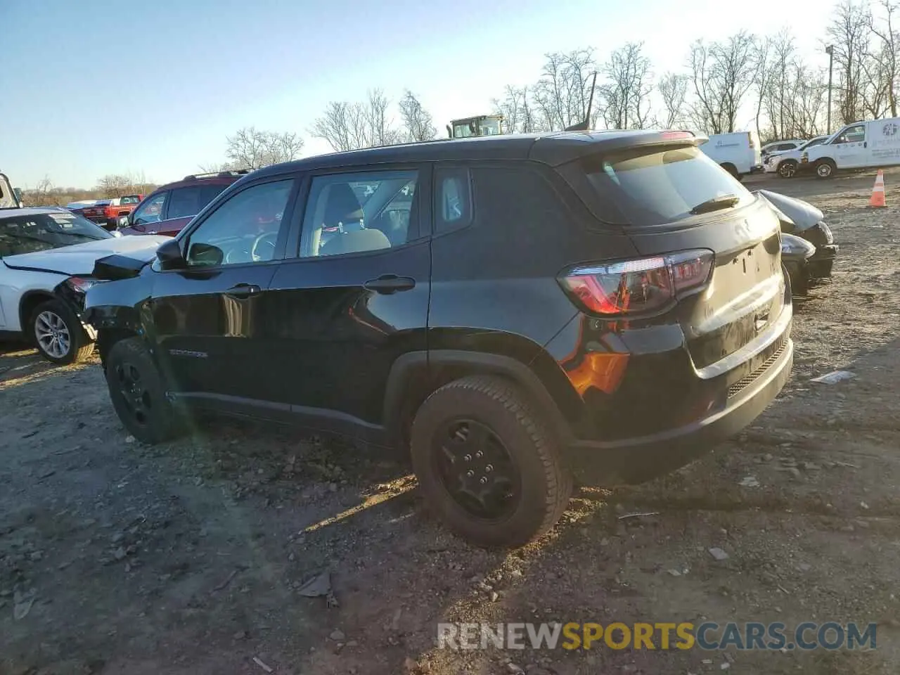2 fotografías del automóvil dañado 3C4NJCAB1MT576953 JEEP COMPASS 2021