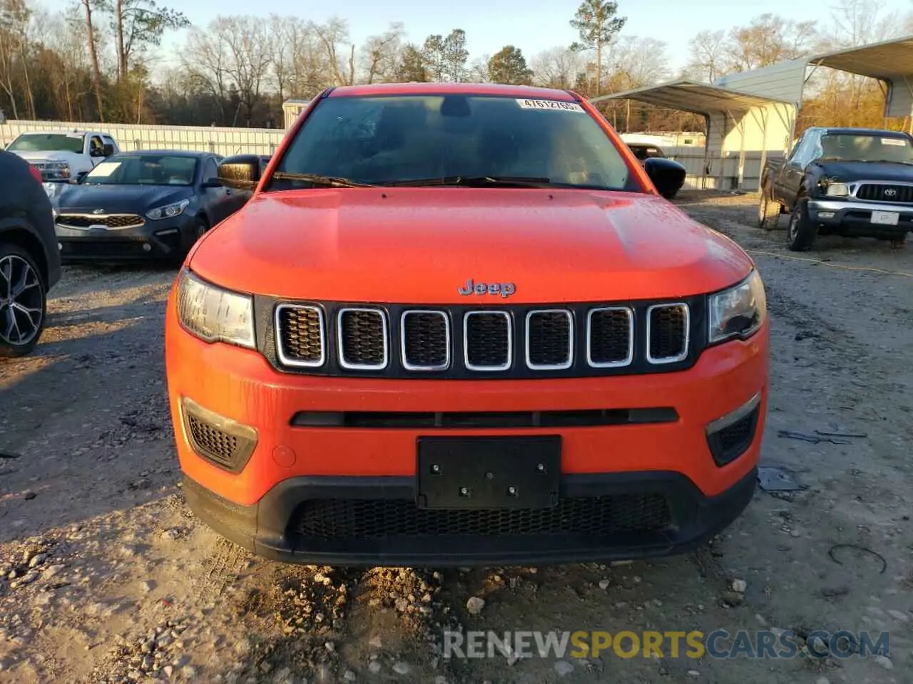 5 fotografías del automóvil dañado 3C4NJCAB2MT501985 JEEP COMPASS 2021