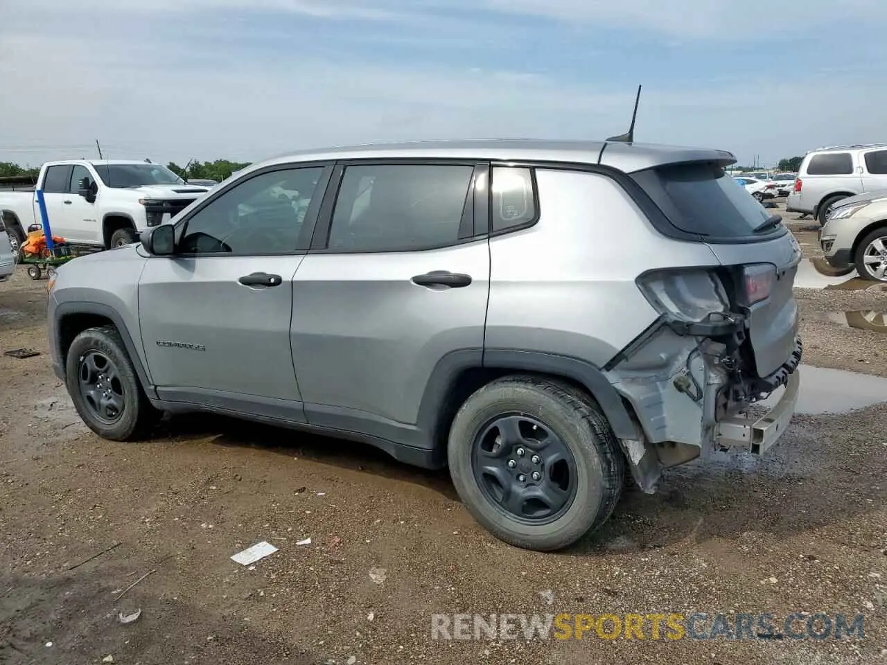 2 fotografías del automóvil dañado 3C4NJCAB2MT510962 JEEP COMPASS 2021