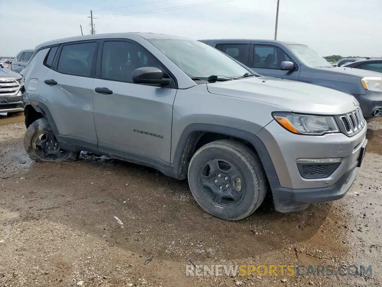 4 fotografías del automóvil dañado 3C4NJCAB2MT510962 JEEP COMPASS 2021