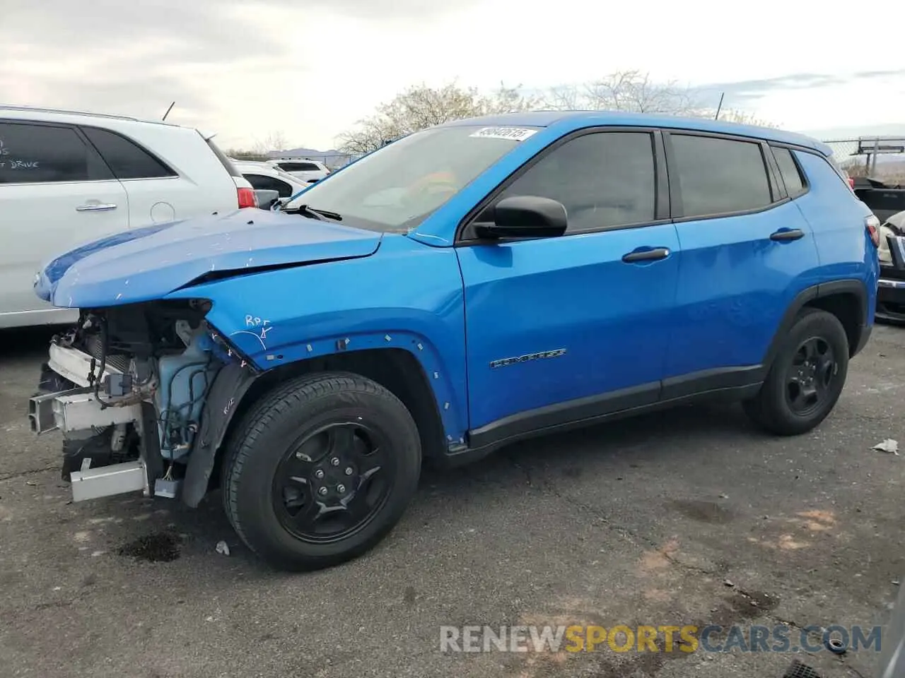 1 fotografías del automóvil dañado 3C4NJCAB5MT514293 JEEP COMPASS 2021