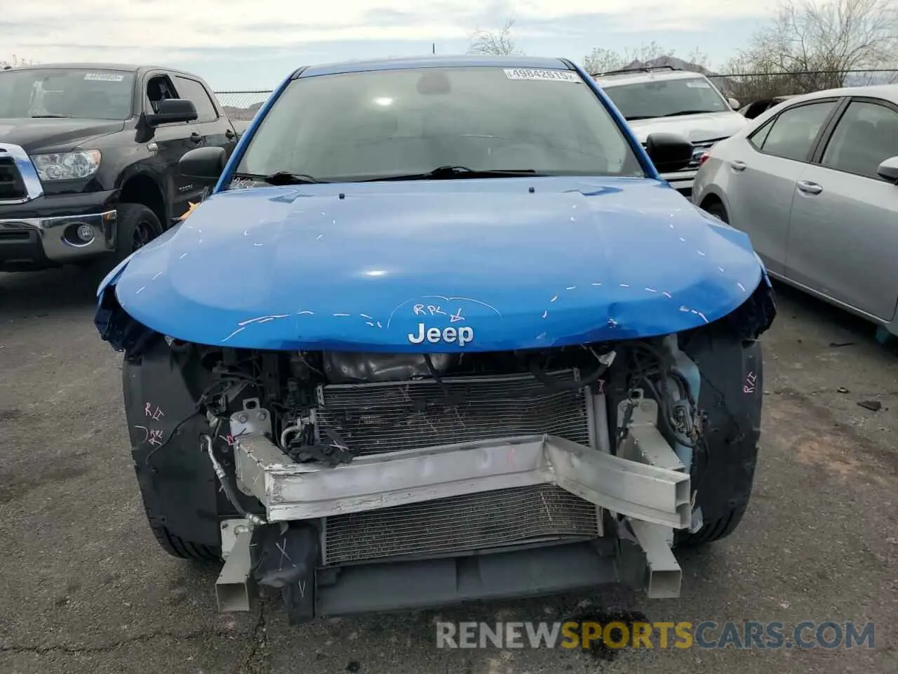 5 fotografías del automóvil dañado 3C4NJCAB5MT514293 JEEP COMPASS 2021