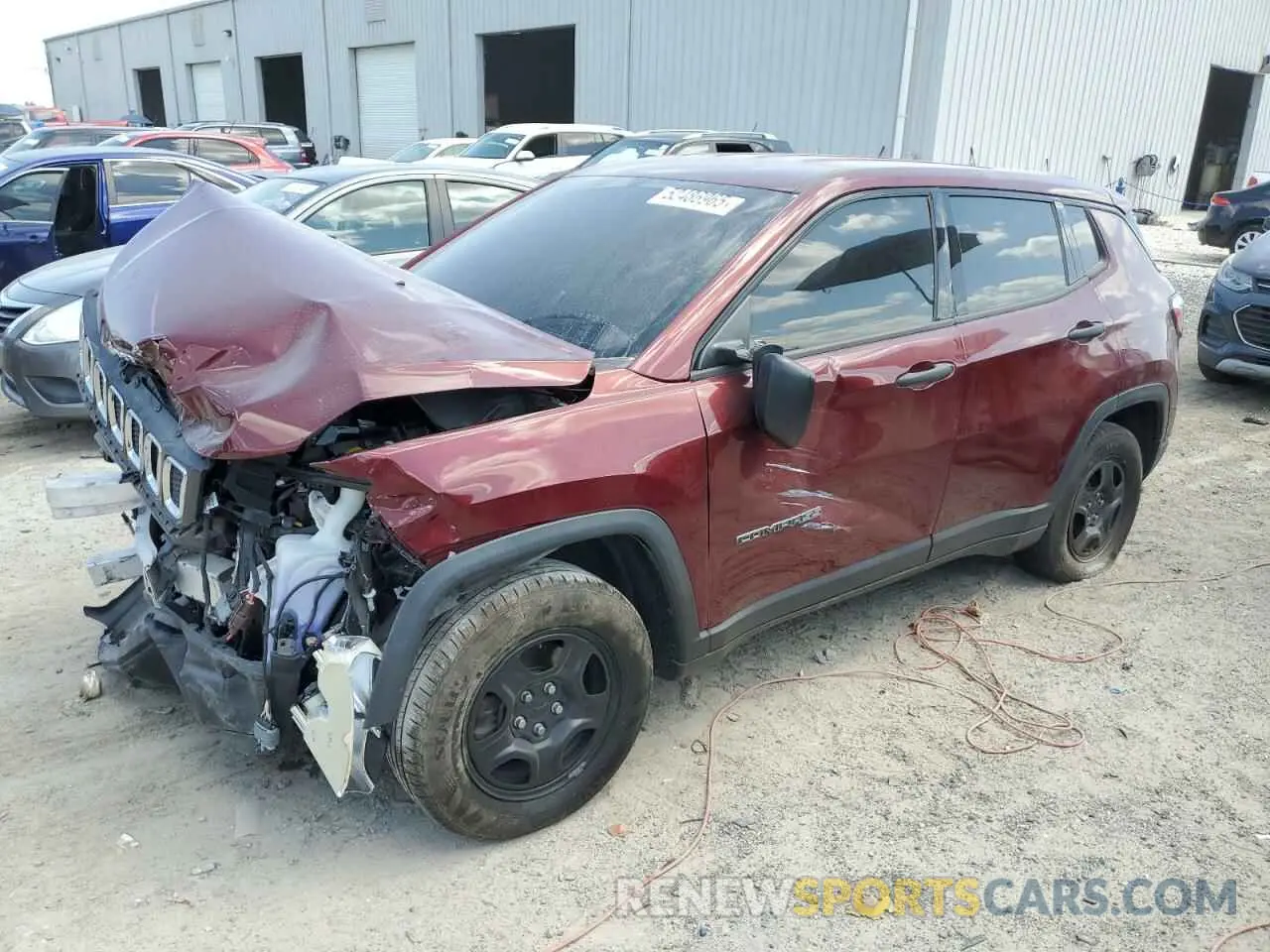 1 fotografías del automóvil dañado 3C4NJCAB7MT508401 JEEP COMPASS 2021