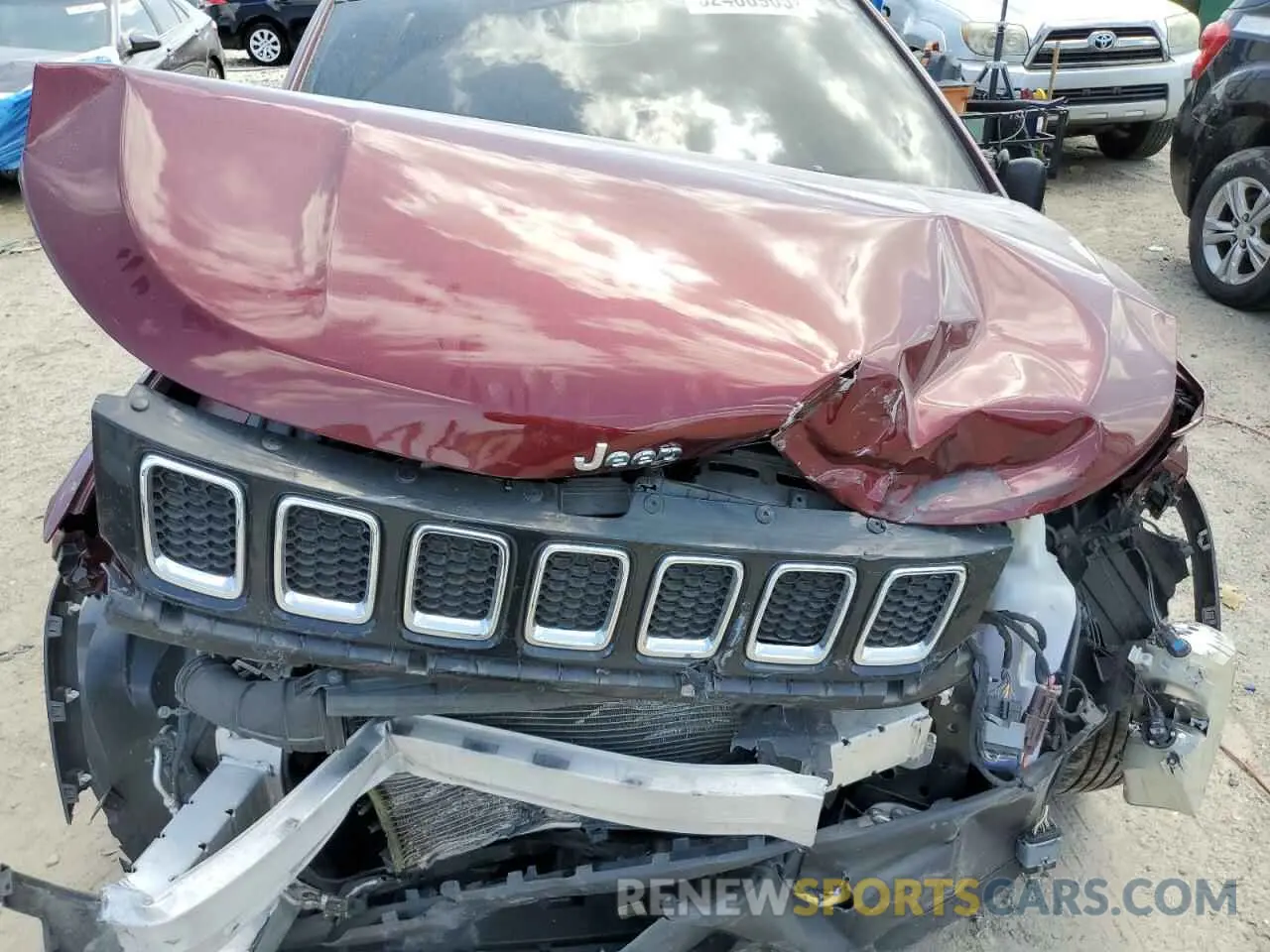 11 fotografías del automóvil dañado 3C4NJCAB7MT508401 JEEP COMPASS 2021