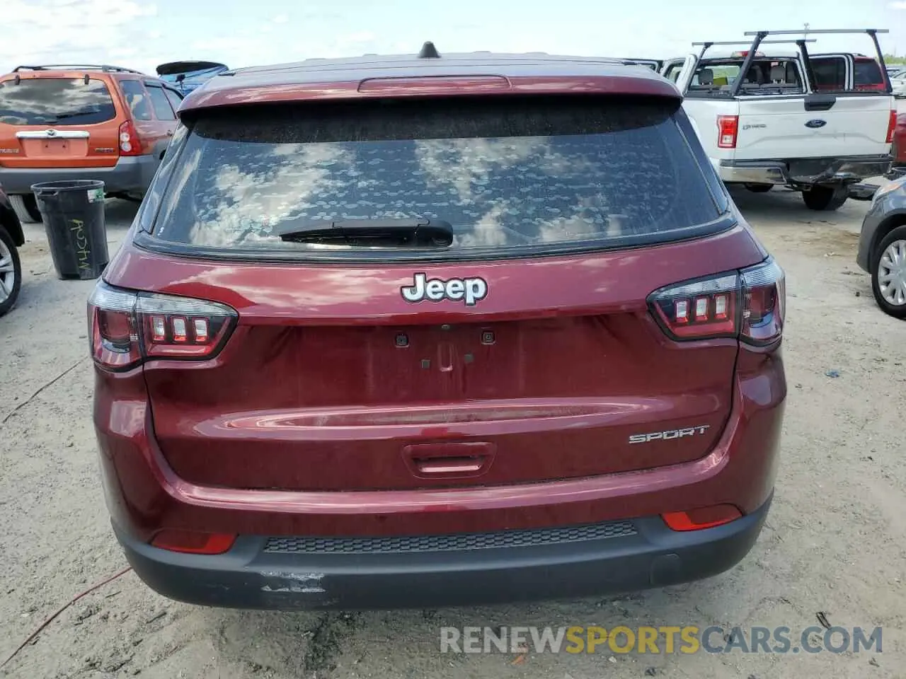 6 fotografías del automóvil dañado 3C4NJCAB7MT508401 JEEP COMPASS 2021