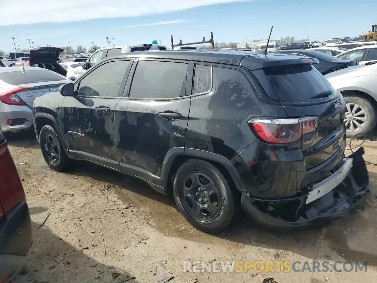 2 fotografías del automóvil dañado 3C4NJCAB8MT560264 JEEP COMPASS 2021
